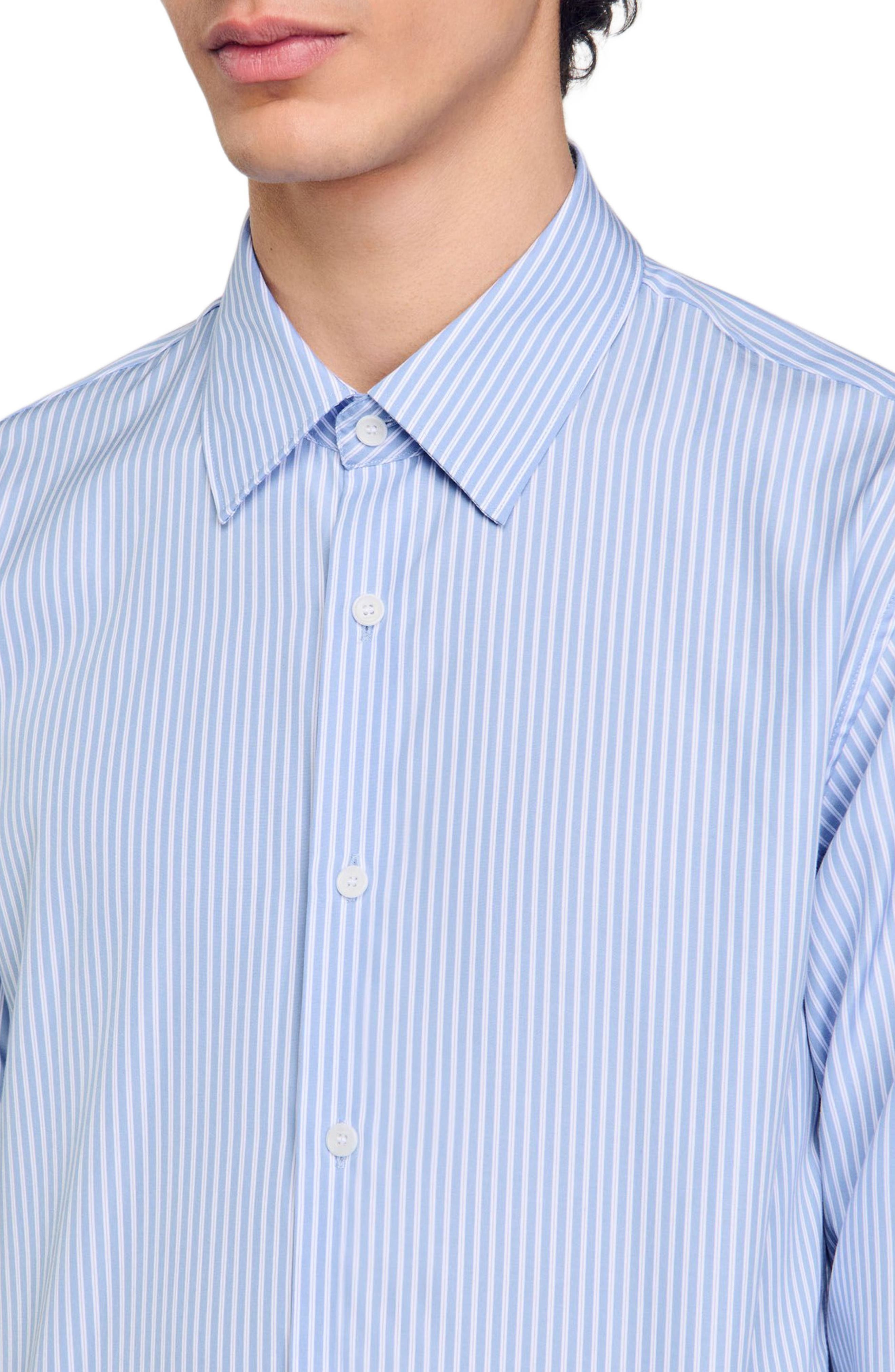 SANDRO Striped shirt in Blue Sky at Nordstrom - 3