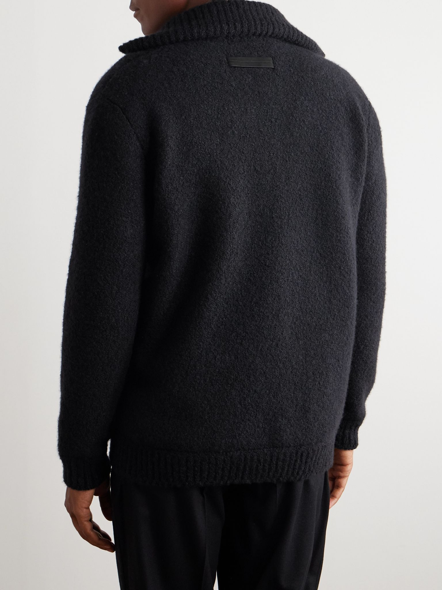 Brushed-Knit Field Jacket Black - 3