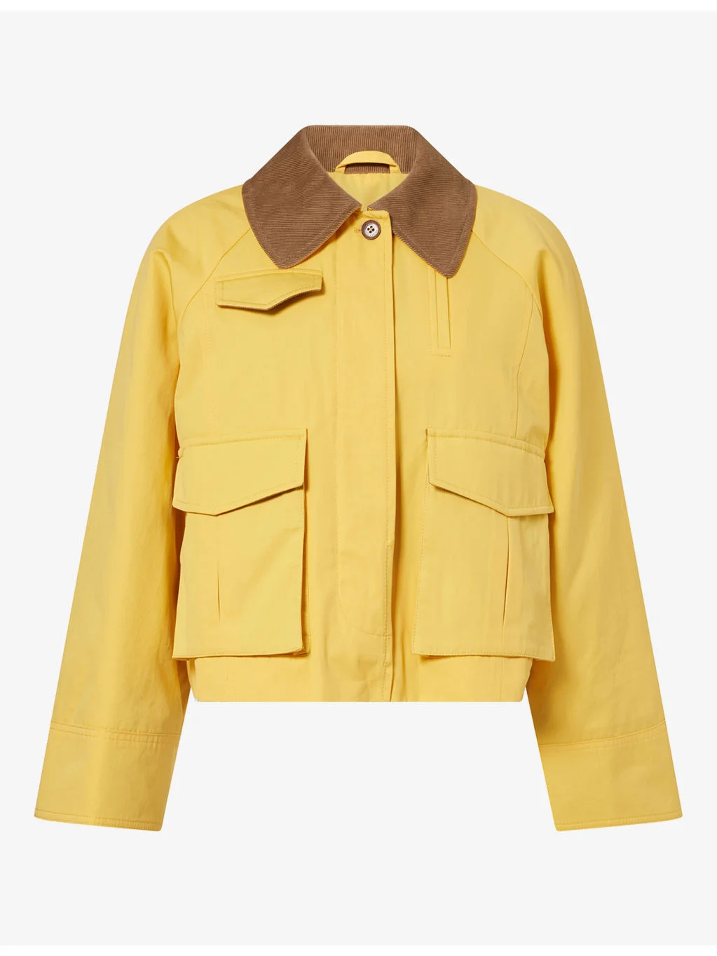 Gaby Corduroy-Collar Cotton Jacket - 1