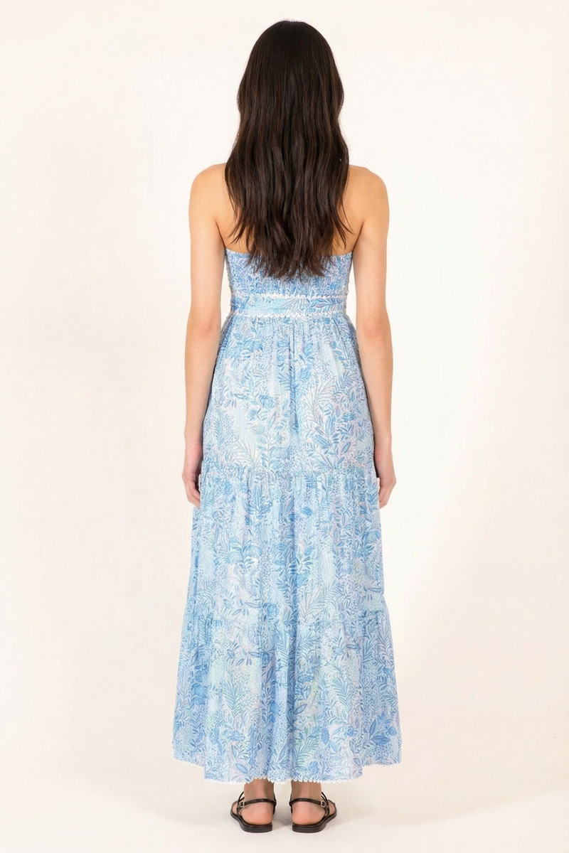 Long Dress Thelma - Blue Palmarosa 4