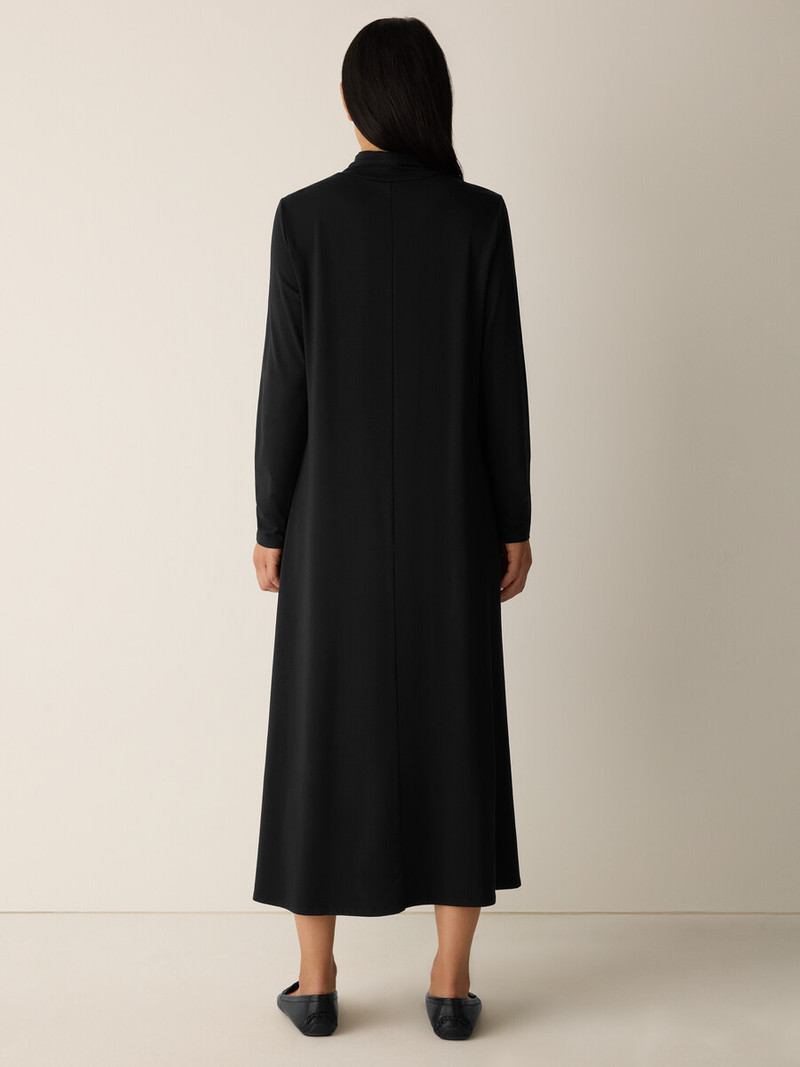 Stretch Jersey Knit Turtleneck Dress 4