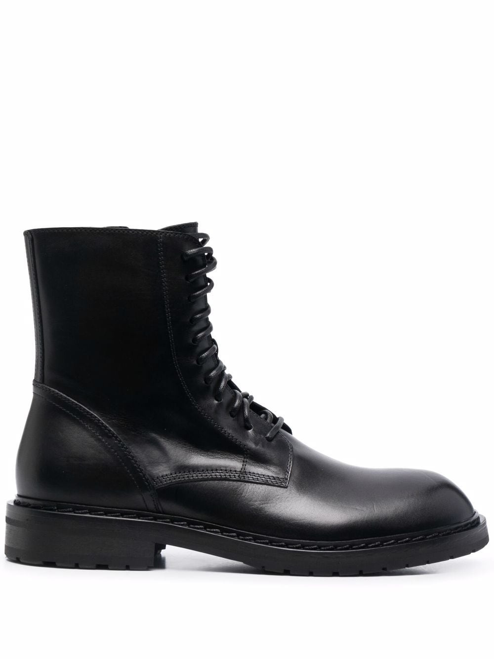 lace-up round-toe boots - 1