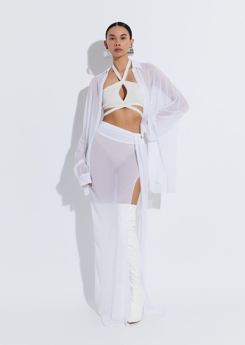 LAPOINTE Georgette Asymmetric Maxi Skirt outlook