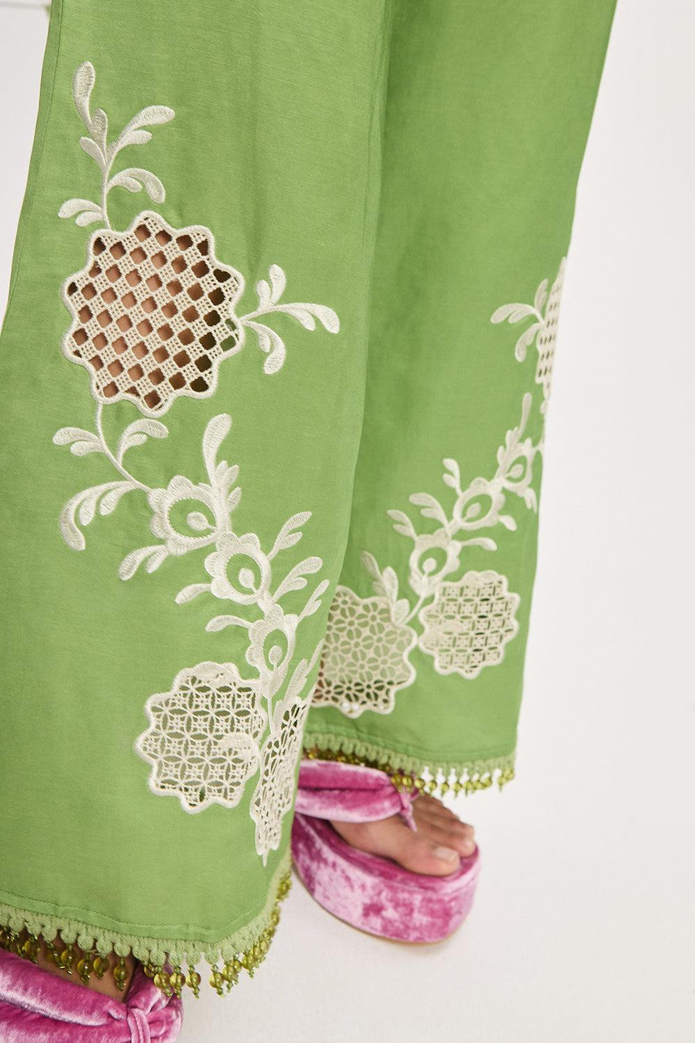 Luisa Embroidered Pant - 5