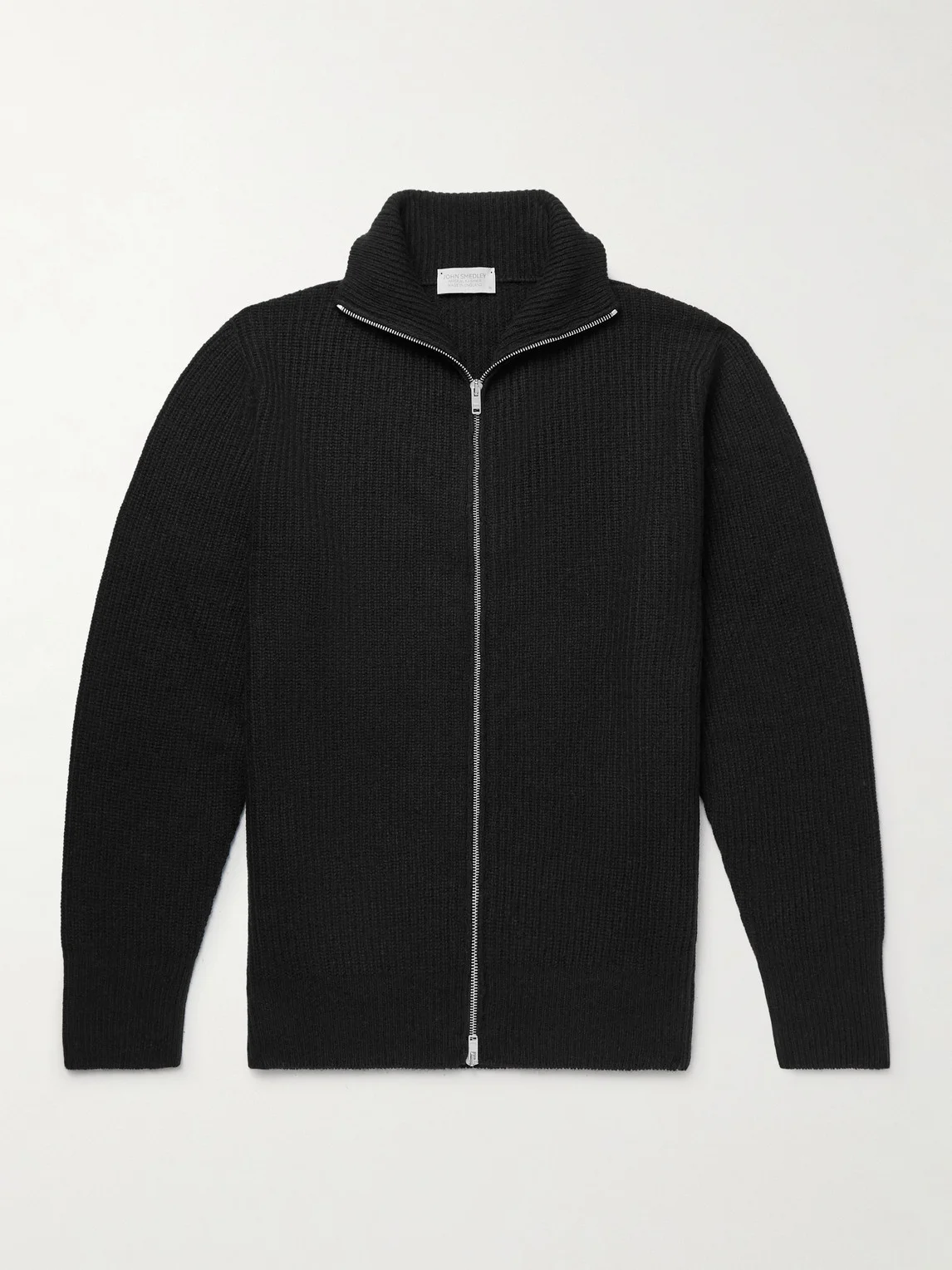 Mallam Ribbed Recycled-Cashmere and Merino Wool-Blend Zip-Up Cardigan - 1