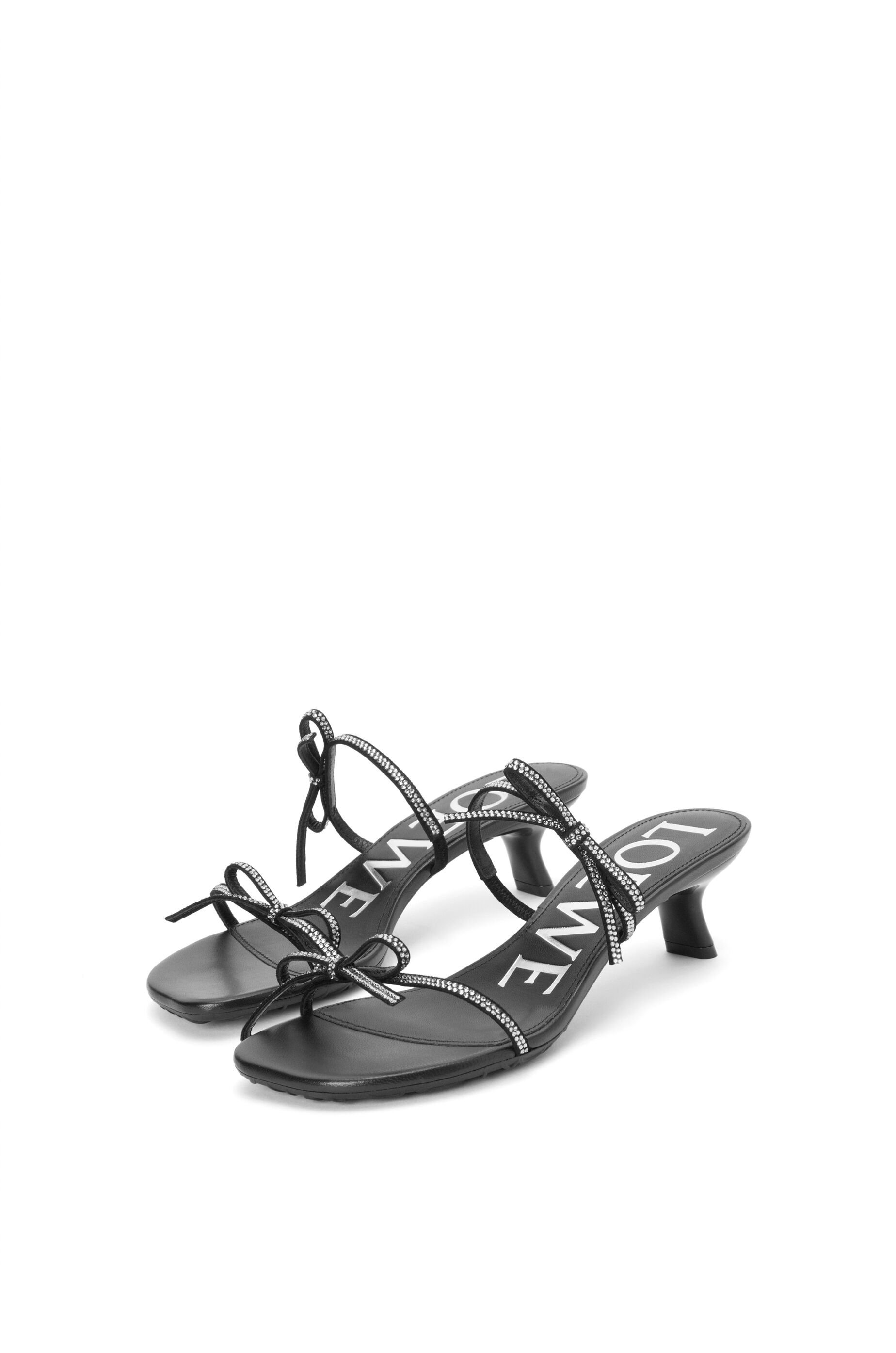 Petal sandal in suede and rhinestones - 3