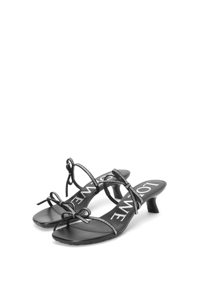 Petal sandal in suede and rhinestones 3