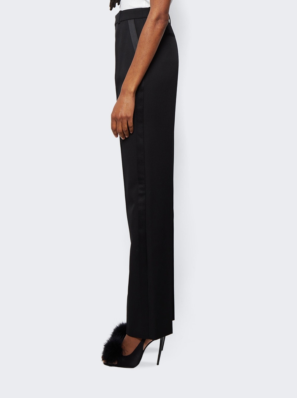 High-Waisted Tuxedo Pants Black - 4