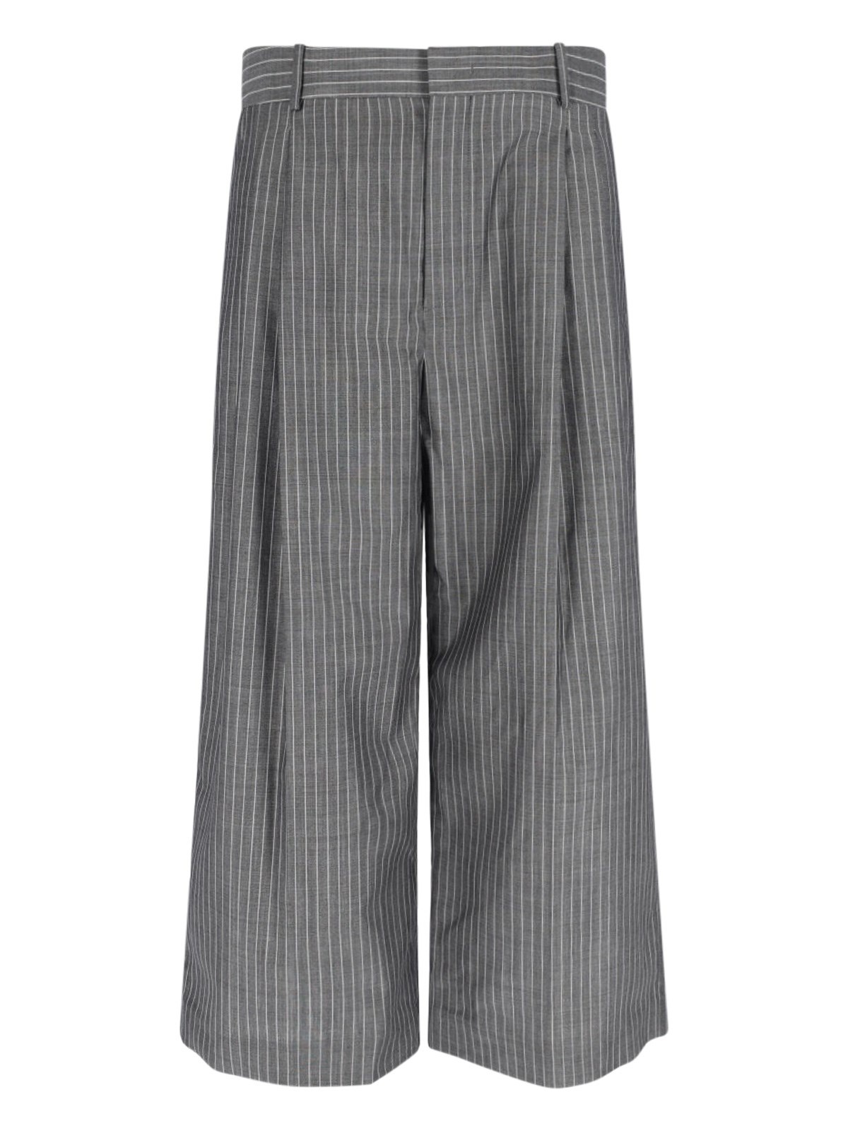 WIDE PANTS IN VIRGIN WOOL AND MOHAIR - 1