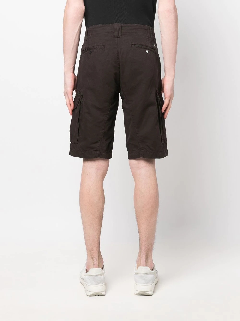 multi-pocket knee-length cargo shorts - 4