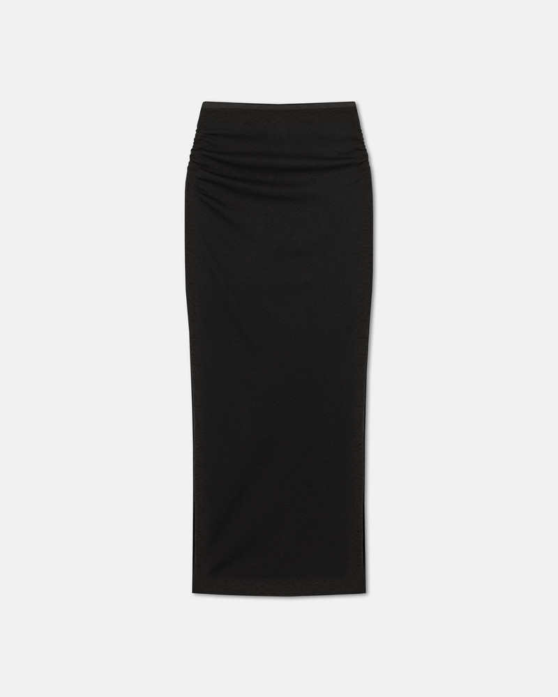 Ruched Mesh-Jersey Midi Skirt 1