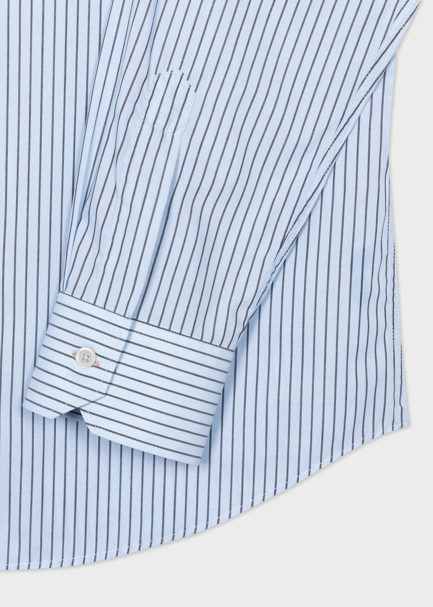 Light Blue Stripe Cotton Shirt - 2