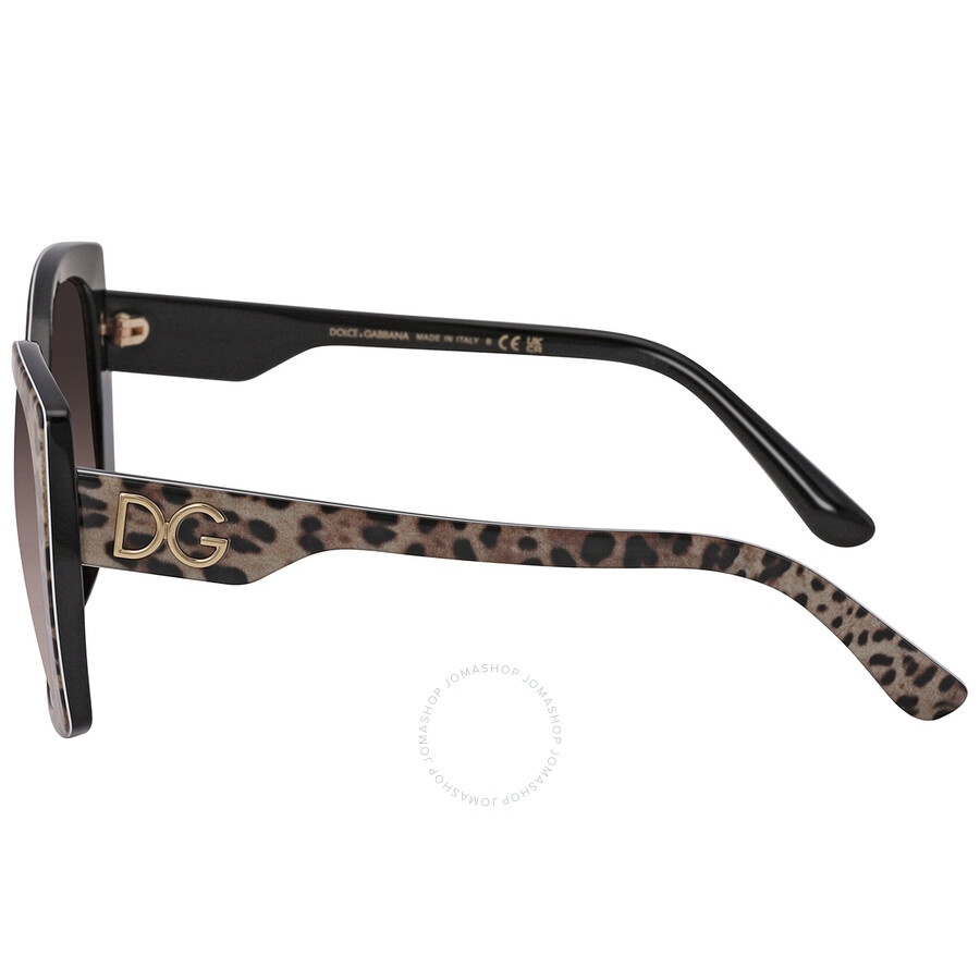 Dolce And Gabbana Brown Gradient Dark Brown Square Ladies Sunglasses DG4385F 316313 58 - 3