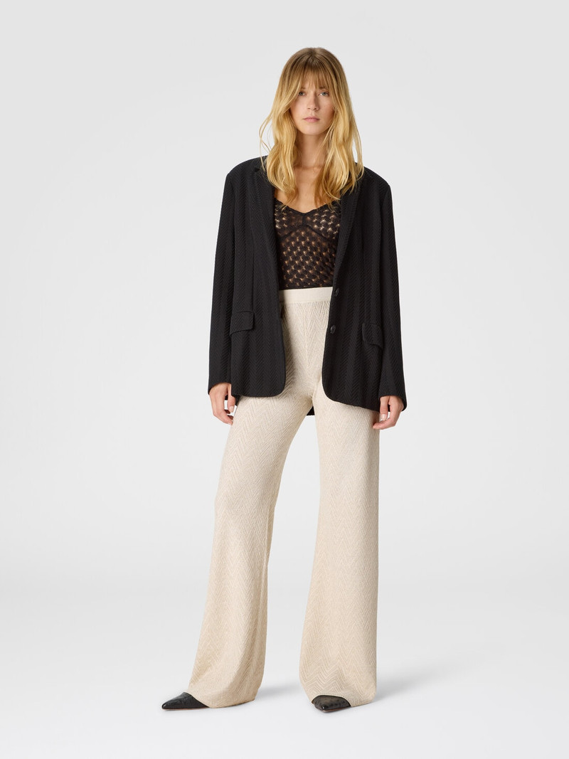 Missoni Chevron lamé knit trousers outlook