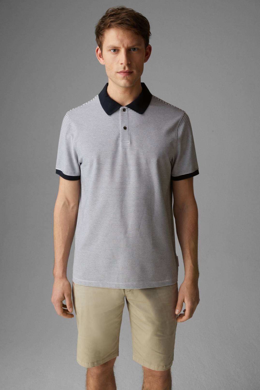 CLAUS POLO SHIRT IN NAVY BLUE/WHITE - 2