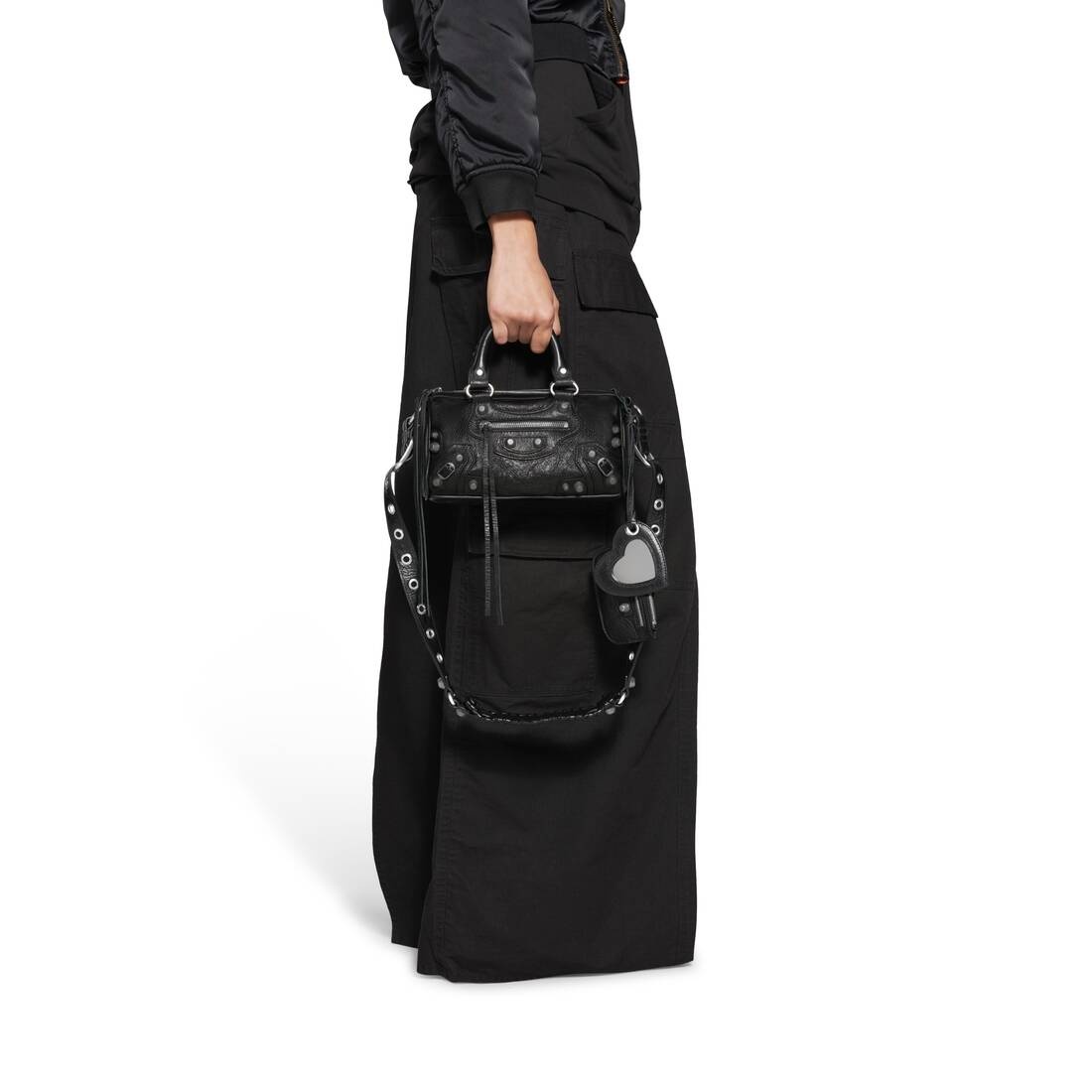 Women's Le Cagole Mini Duffle Bag in Black