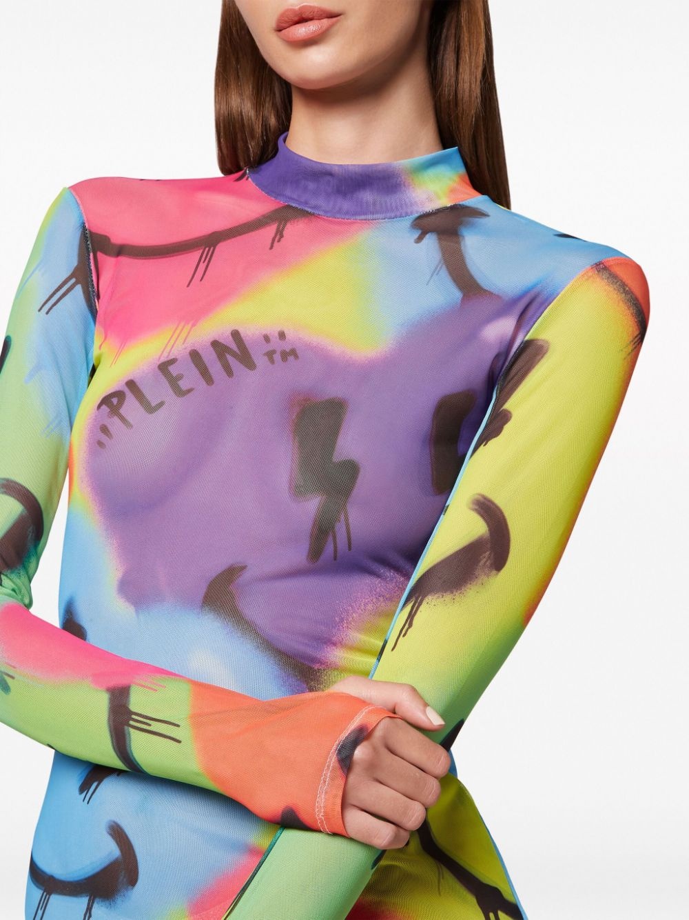 LS Smile logo-print minidress - 5