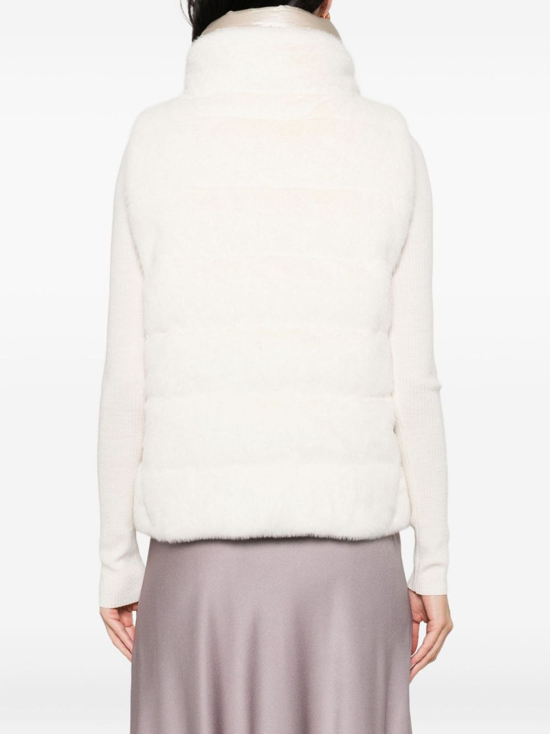 faux-fur sleeveless gilet 4