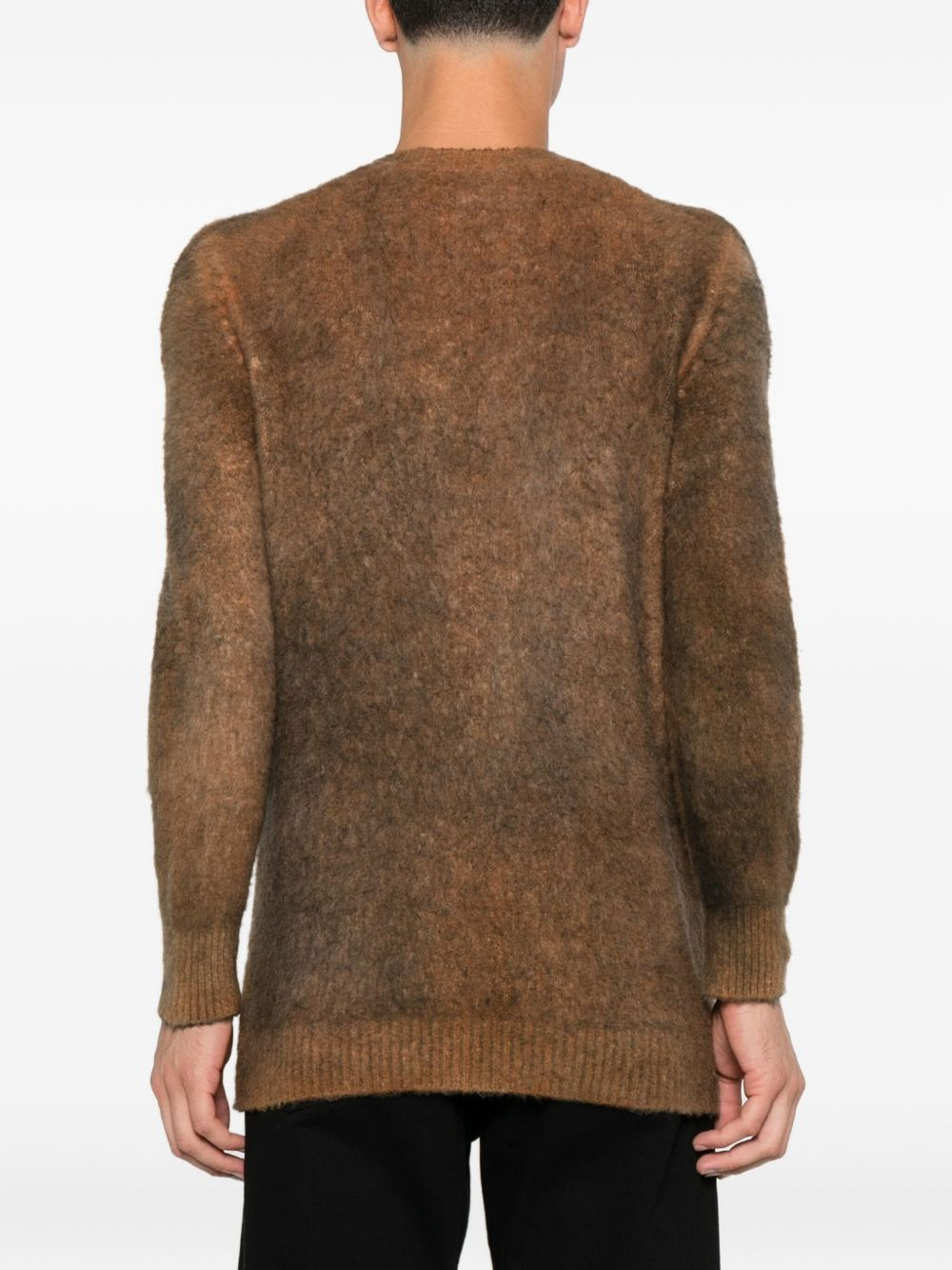 brushed crew-neck sweater - 4