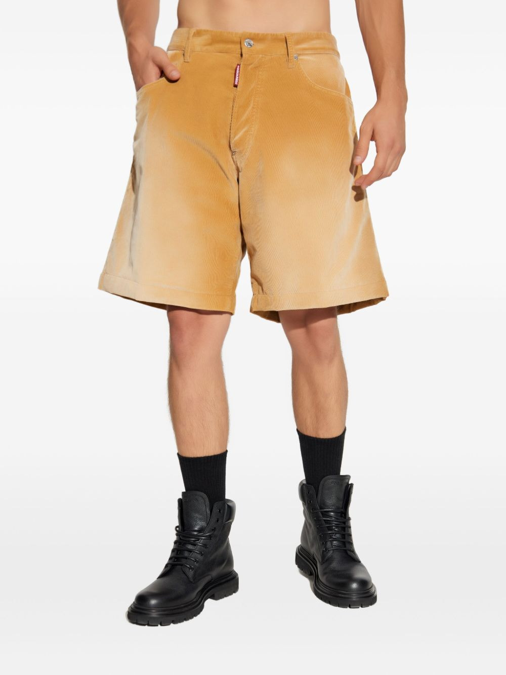 corduroy five-pocket shorts - 3