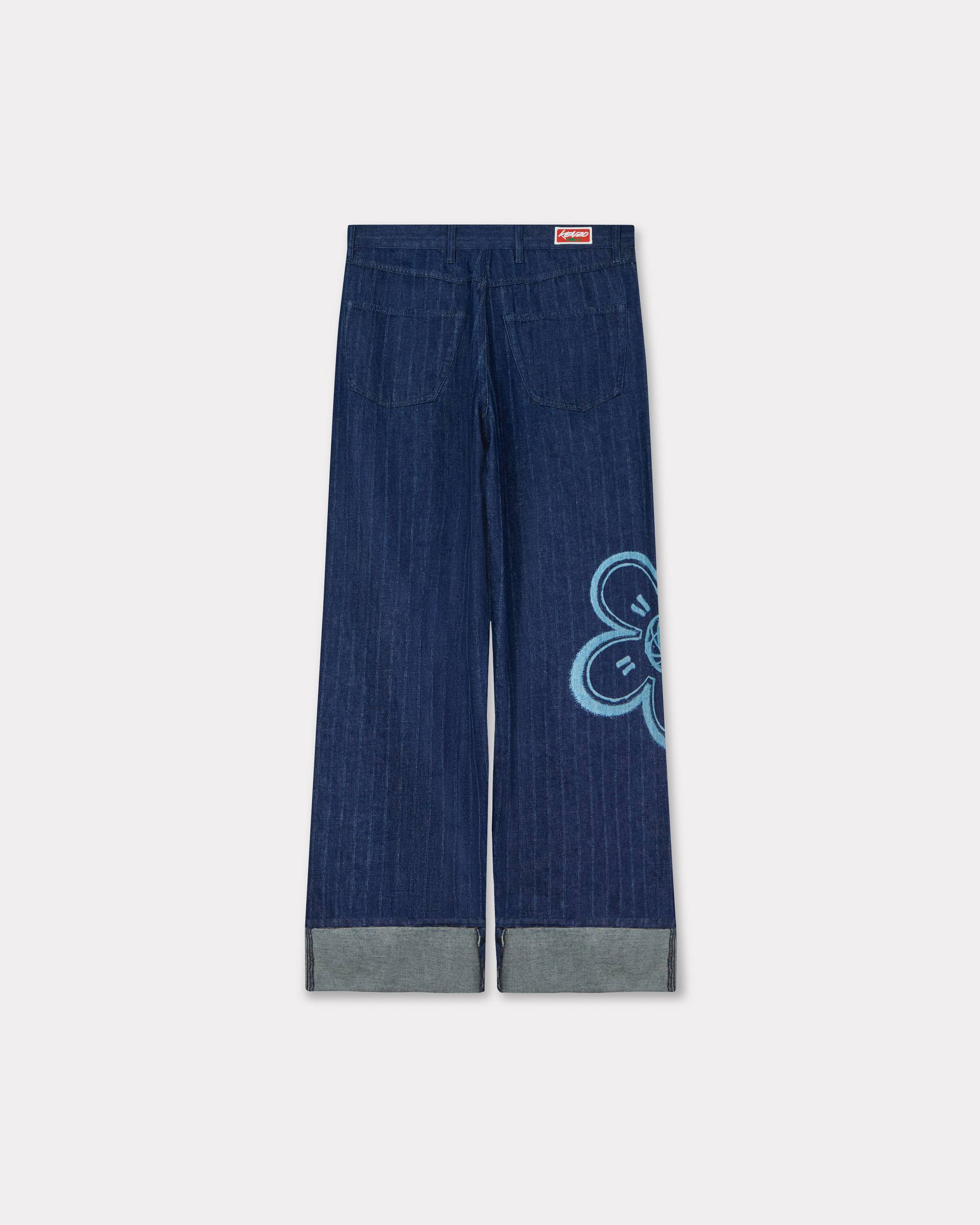 'Kenzo x Futura 2000' turn up wide fit jeans in Japanese denim - 4