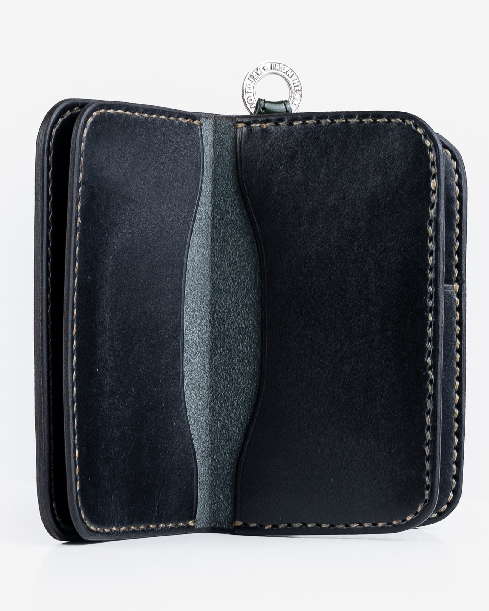 IHG-02-GRN Medium Shell Cordovan Wallet - Green - 3