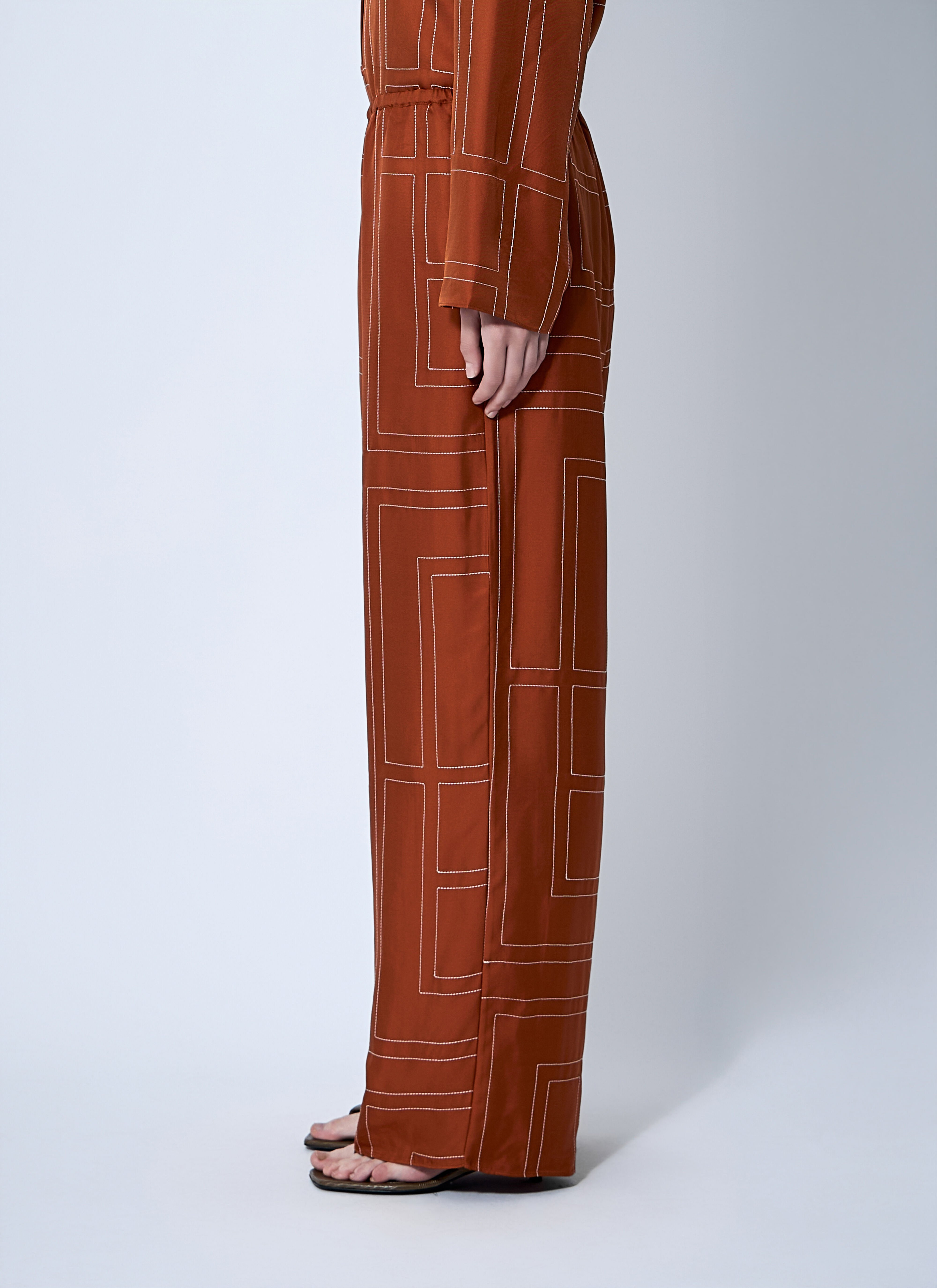 Monogram Silk Pants - 3