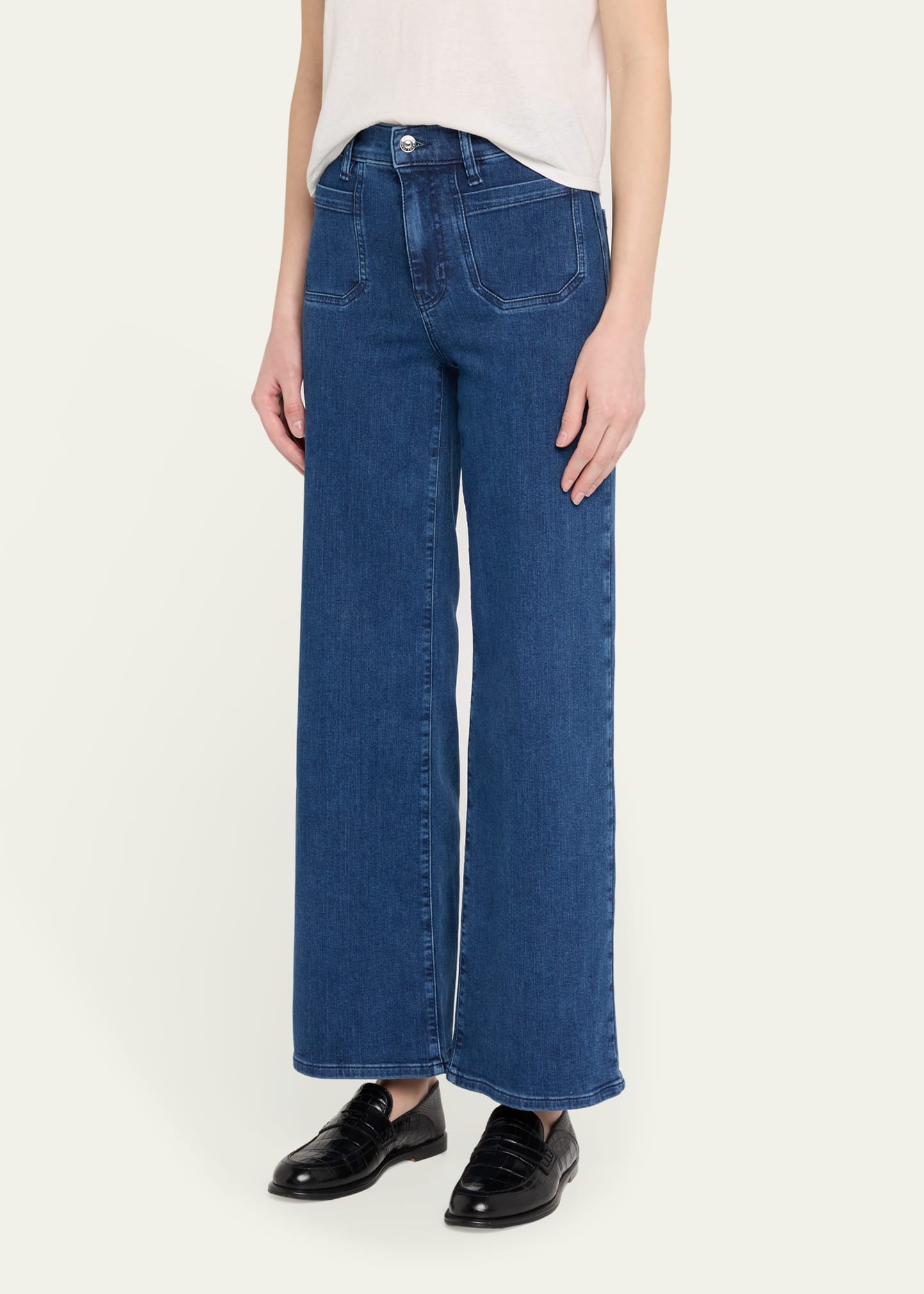 Le Slim Palazzo Modernist Pocket Jeans - 4