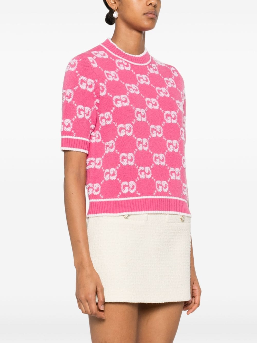 GG jacquard wool sweater - 3
