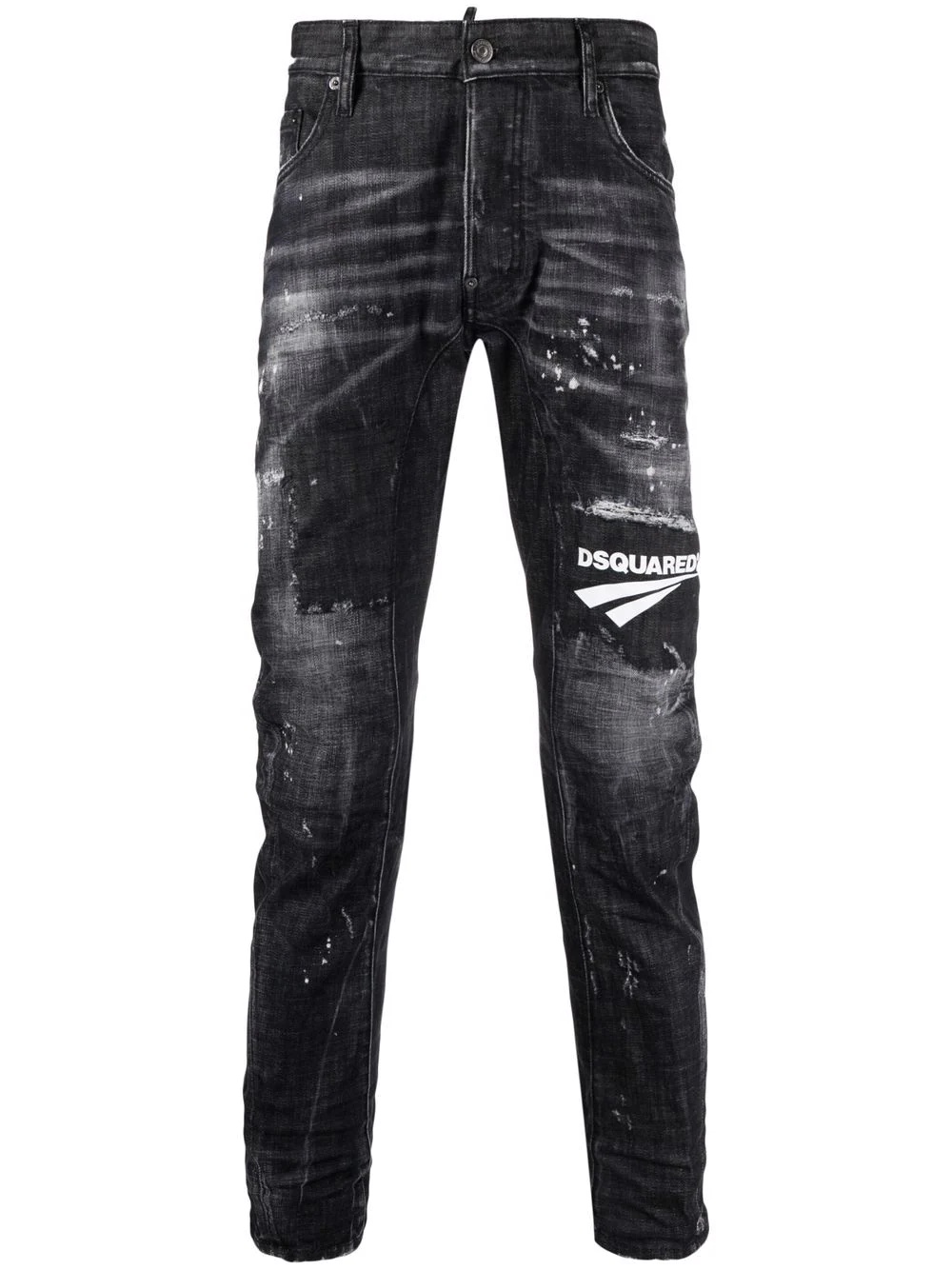 Tidy Biker distressed-effect jeans - 1