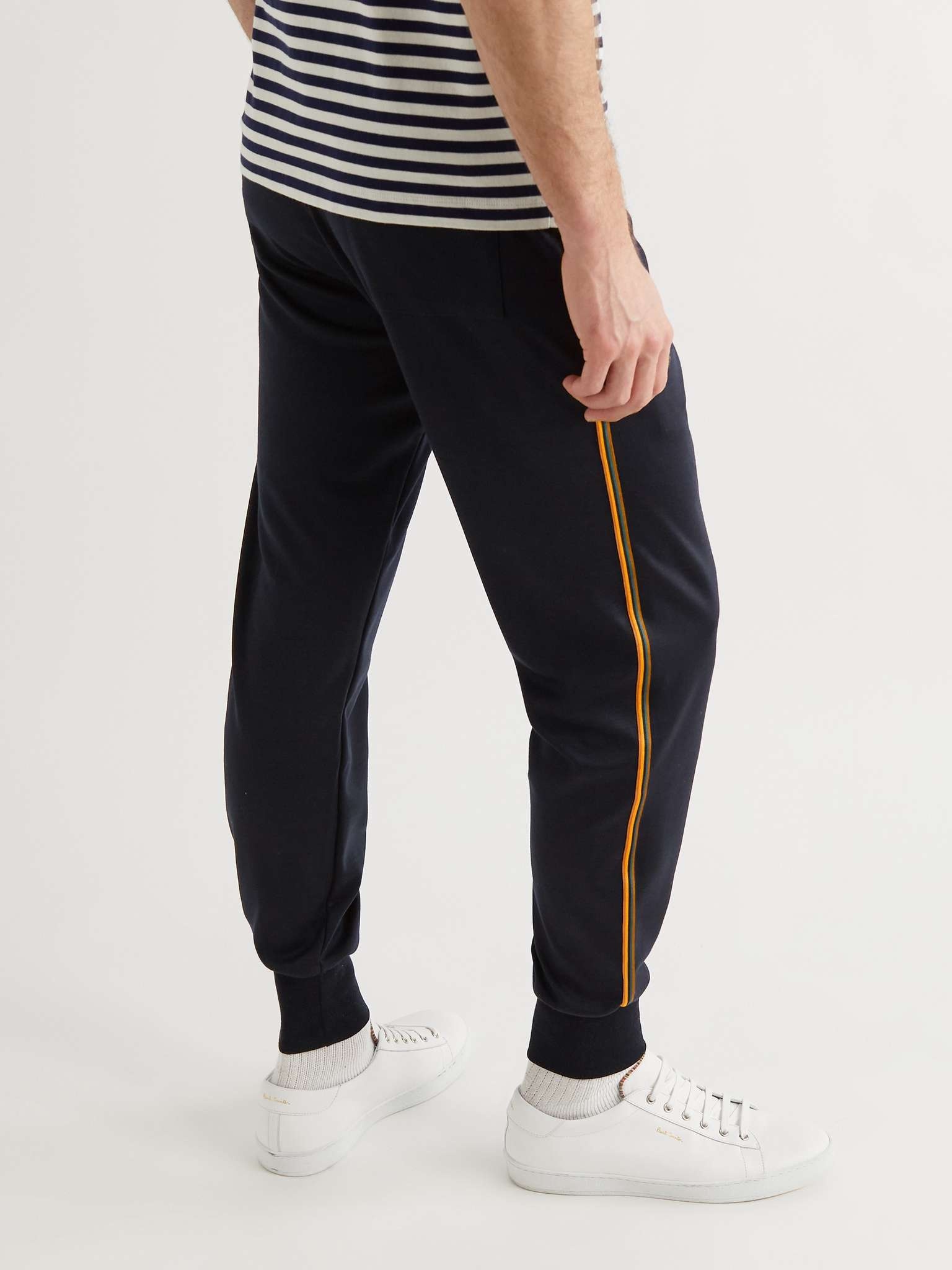 Slim-Fit Tapered Striped Wool Sweatpants - 4