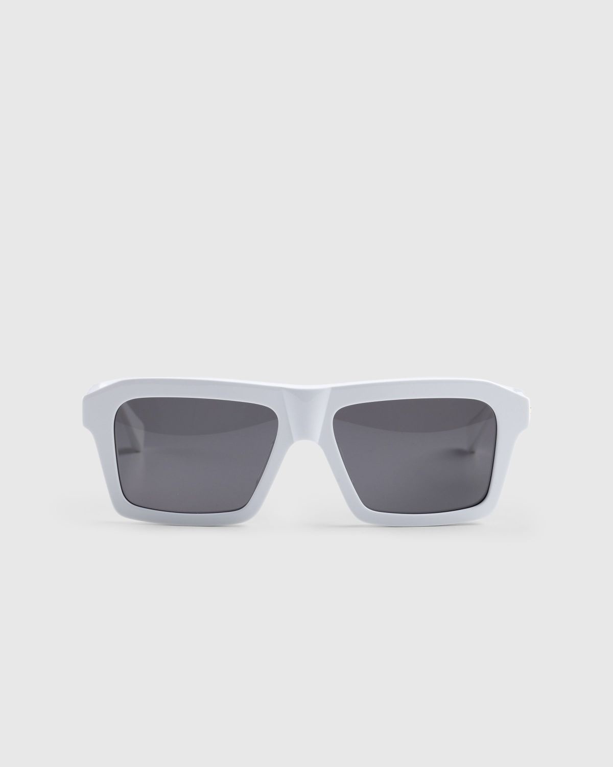 Bottega Veneta – Classic Square Sunglasses White/White/Grey - 1