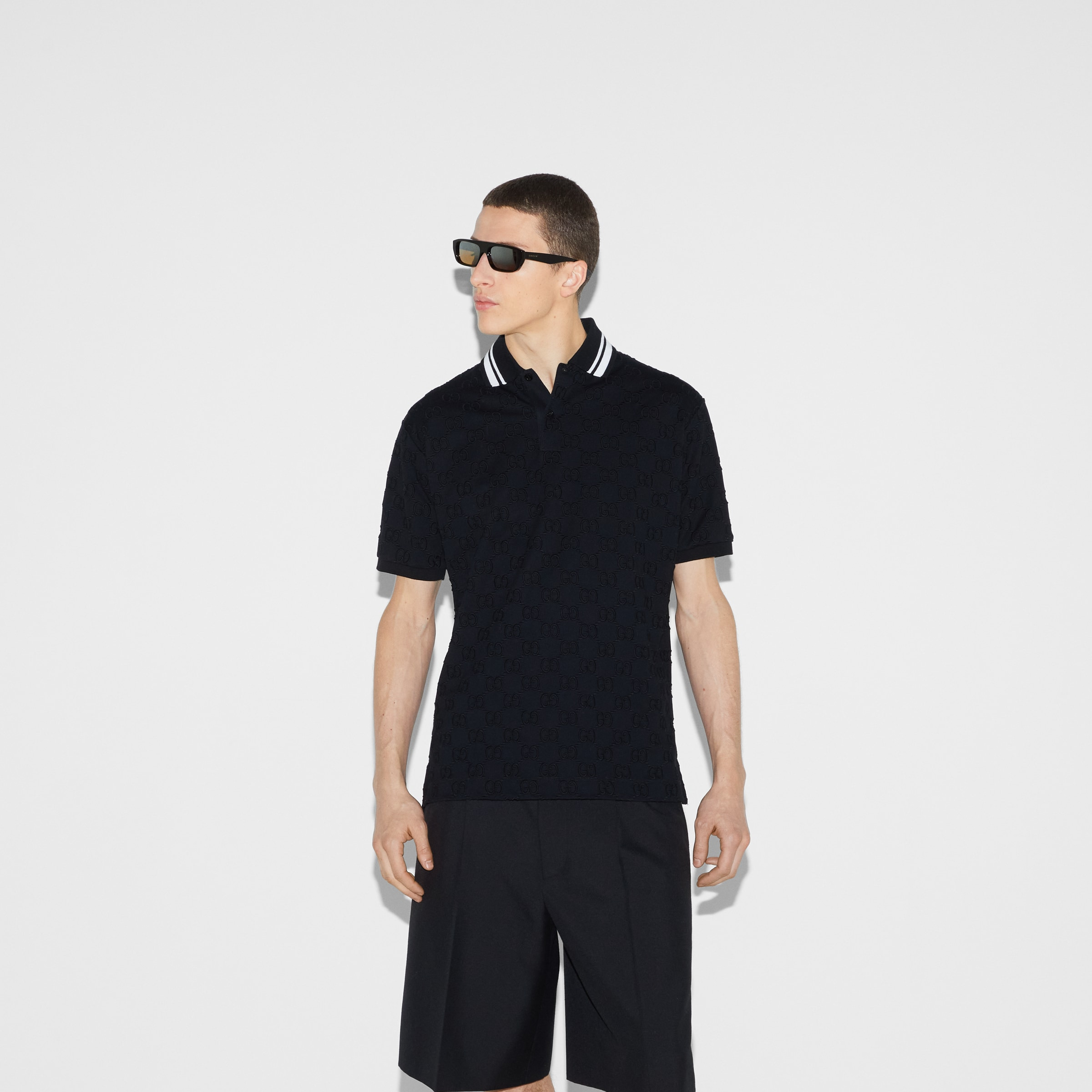 GG stretch cotton polo - 3