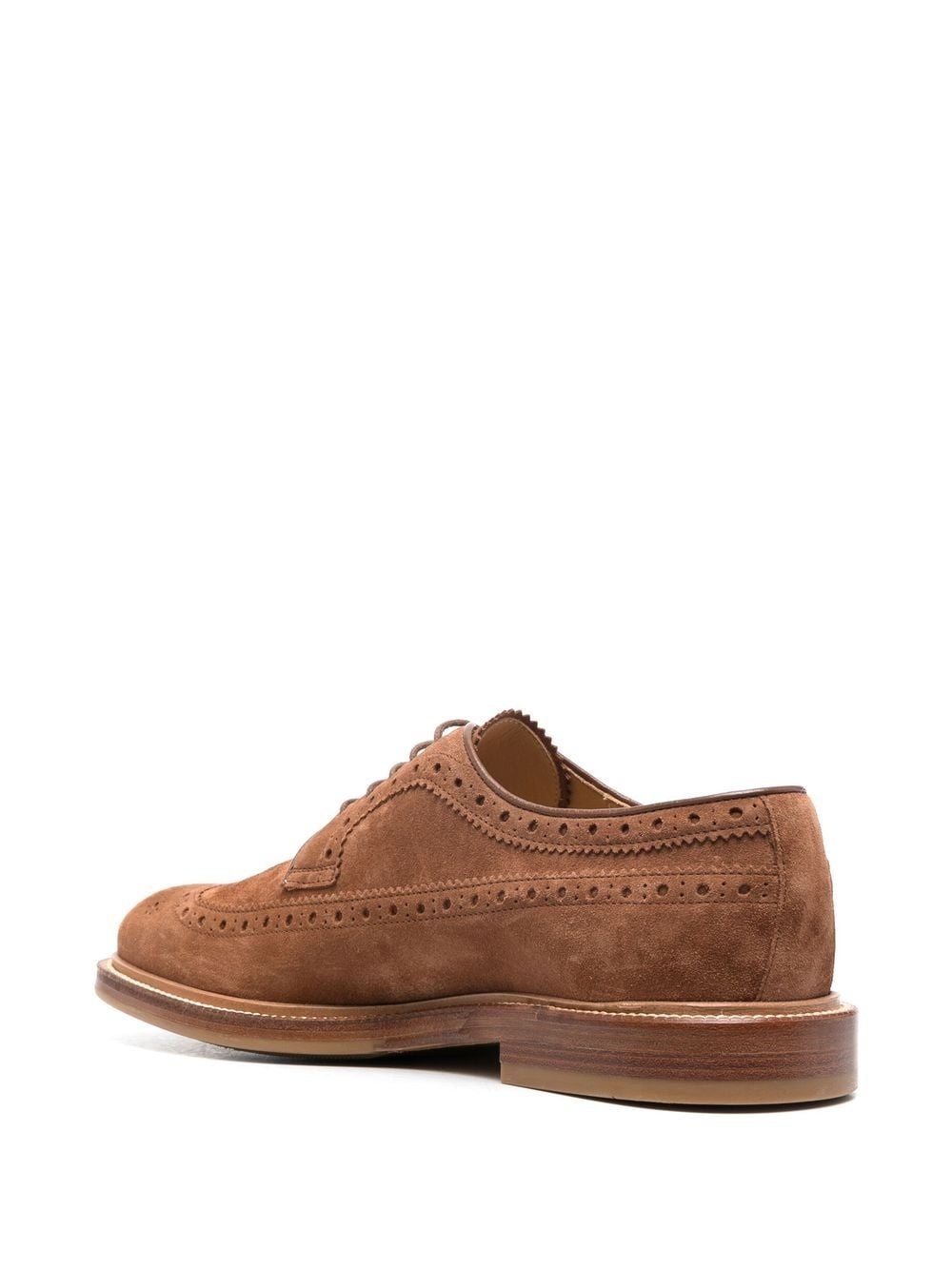 perforated suede brogues - 3