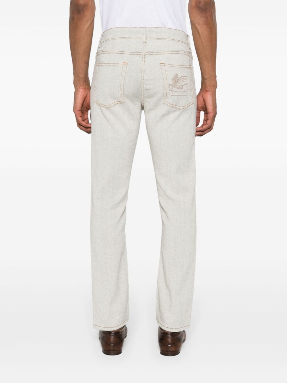 slim-fit cotton jeans - 4