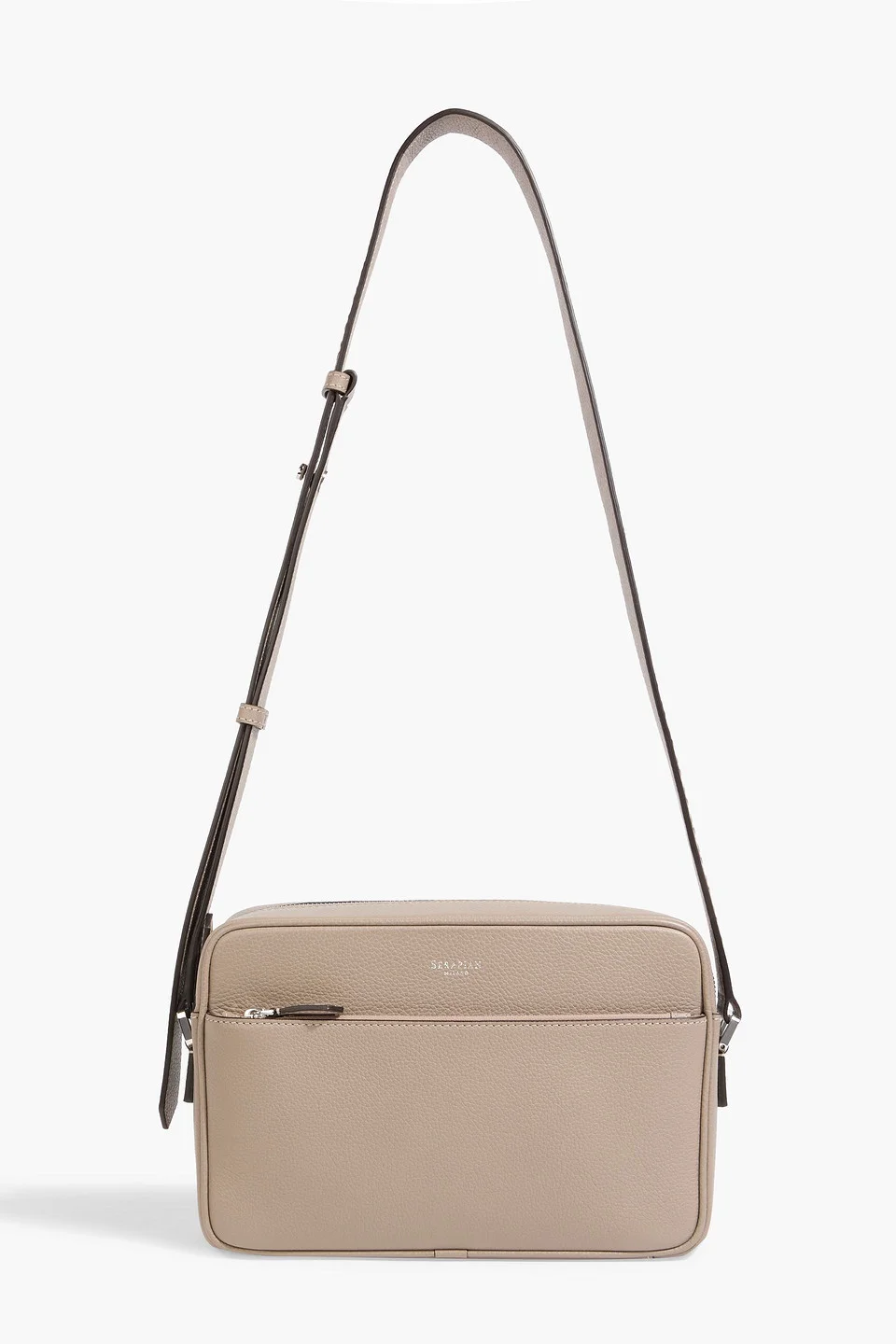 East West pebbled-leather messenger bag - 1
