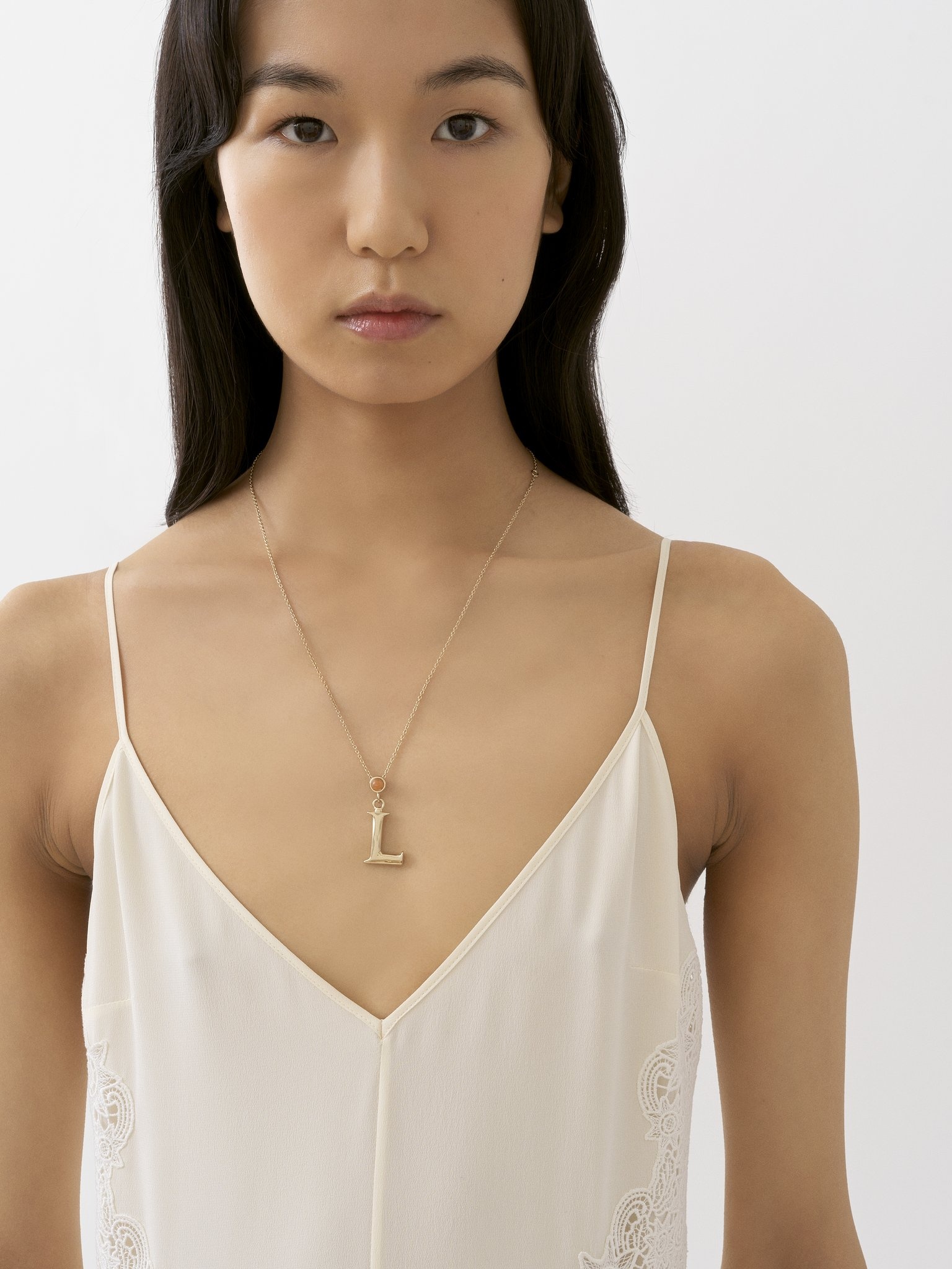 ALPHABET NECKLACE WITH PENDANT L - 3