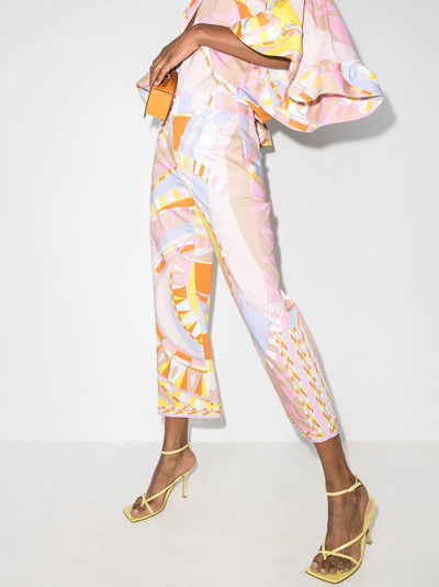 EMILIO PUCCI Wally-print cropped flare trousers outlook