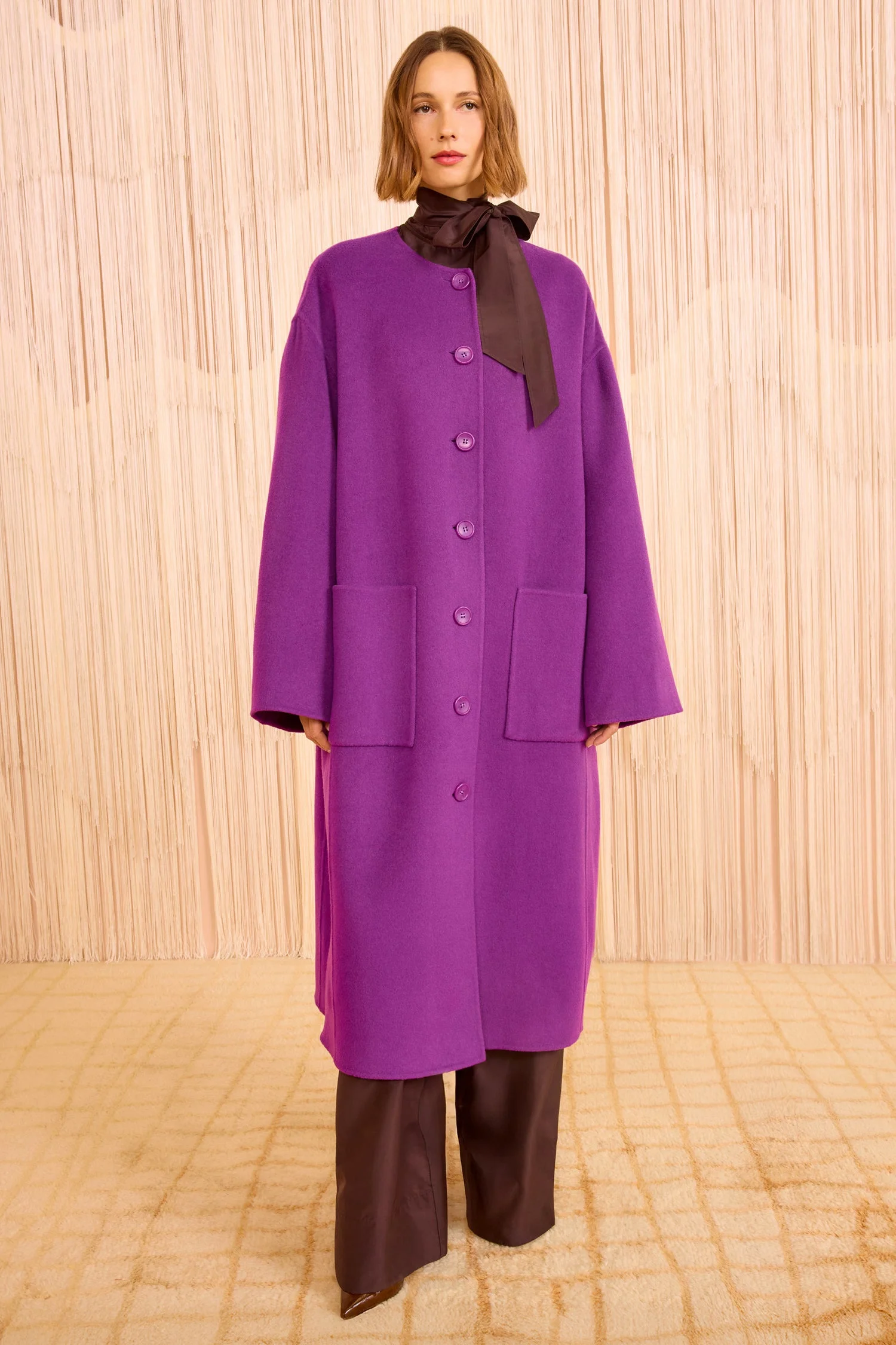 Fernanda Double Faced Wool Oversized Coat - 1