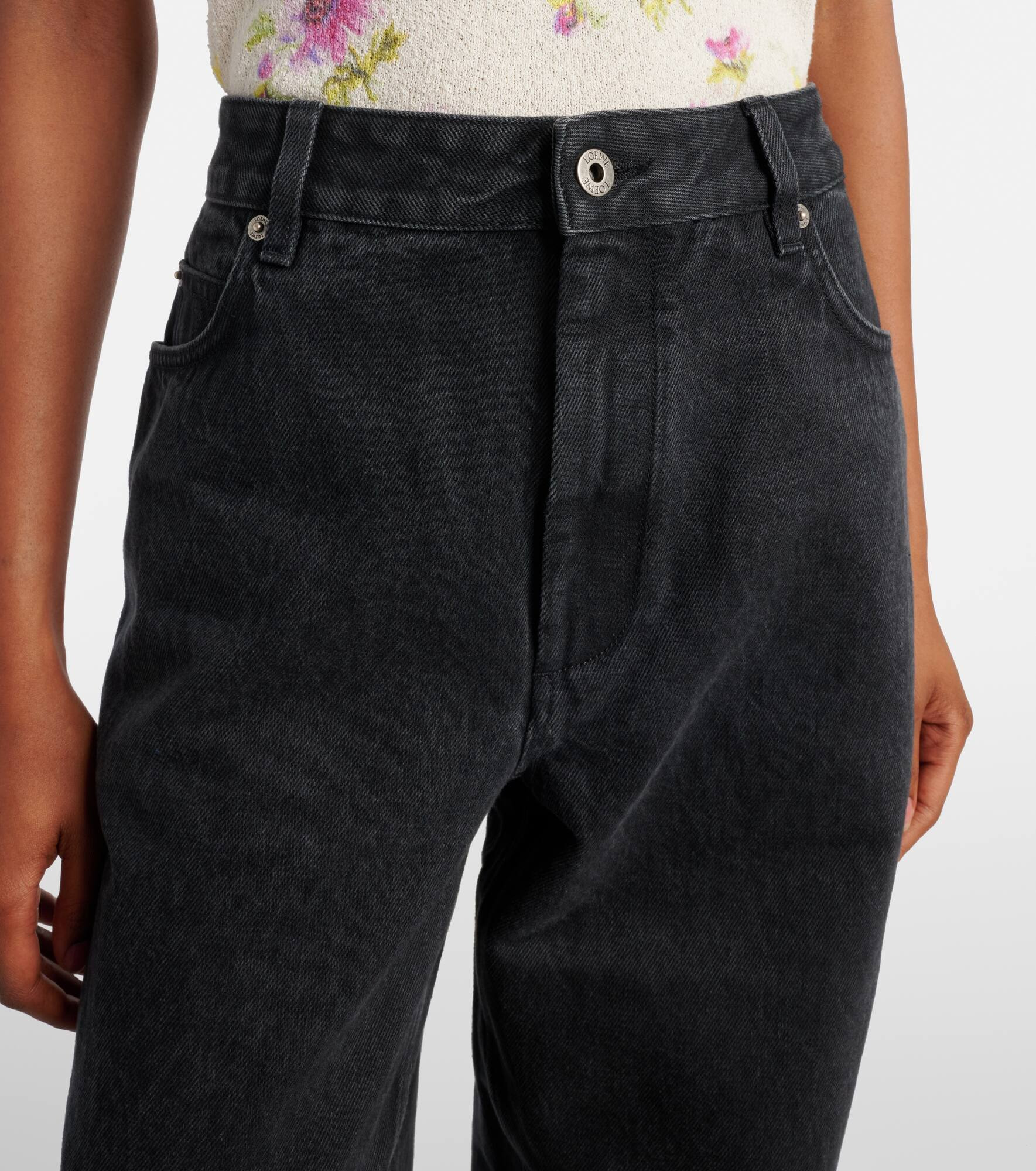 Anagram wide-leg jeans - 4