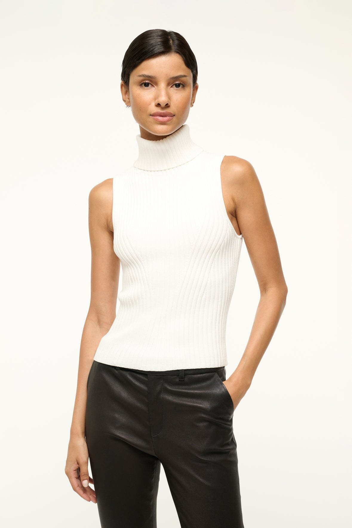 STAUD CALLUM TOP IVORY - 1