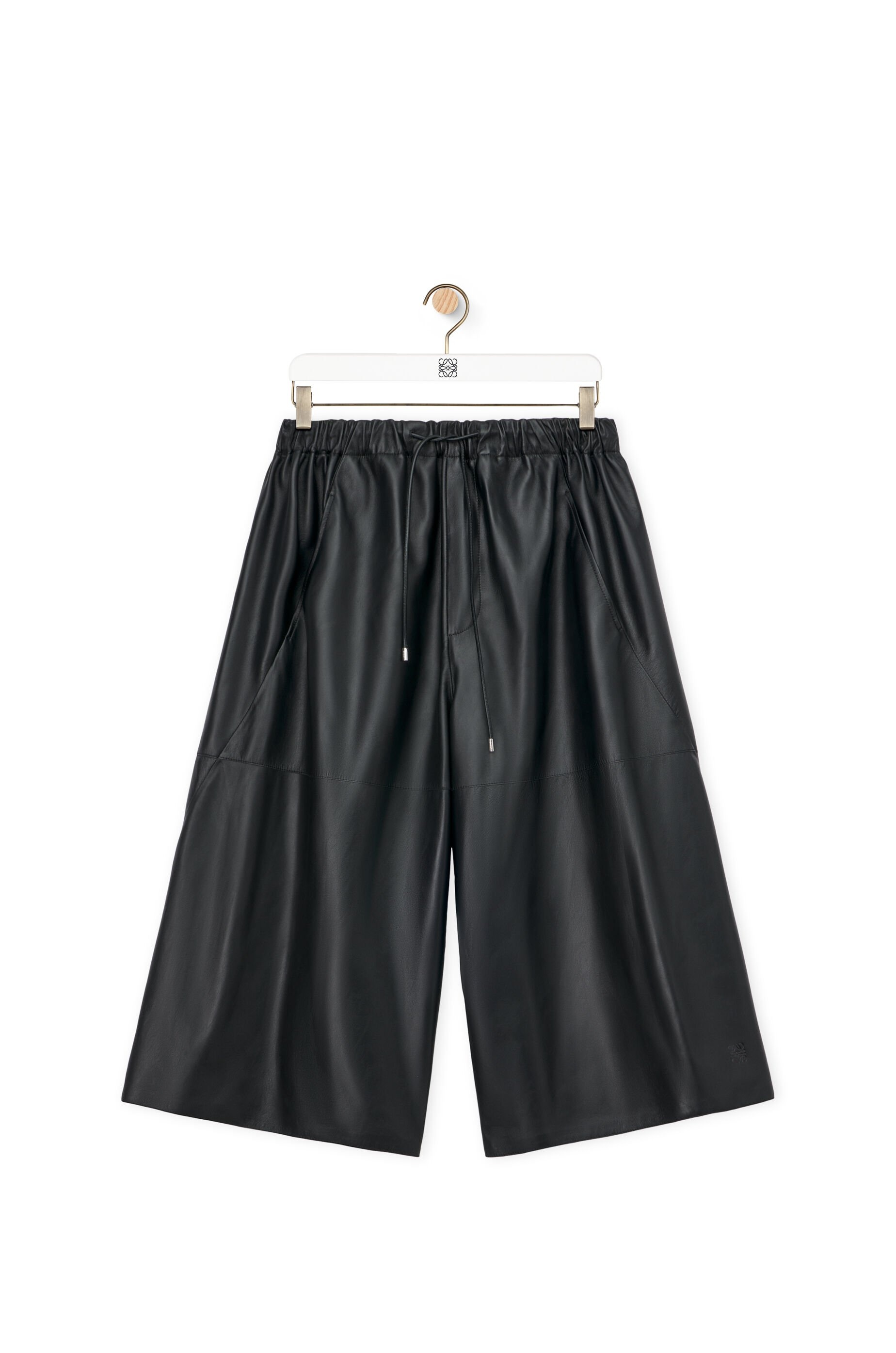 Cropped trousers in nappa lambskin - 1