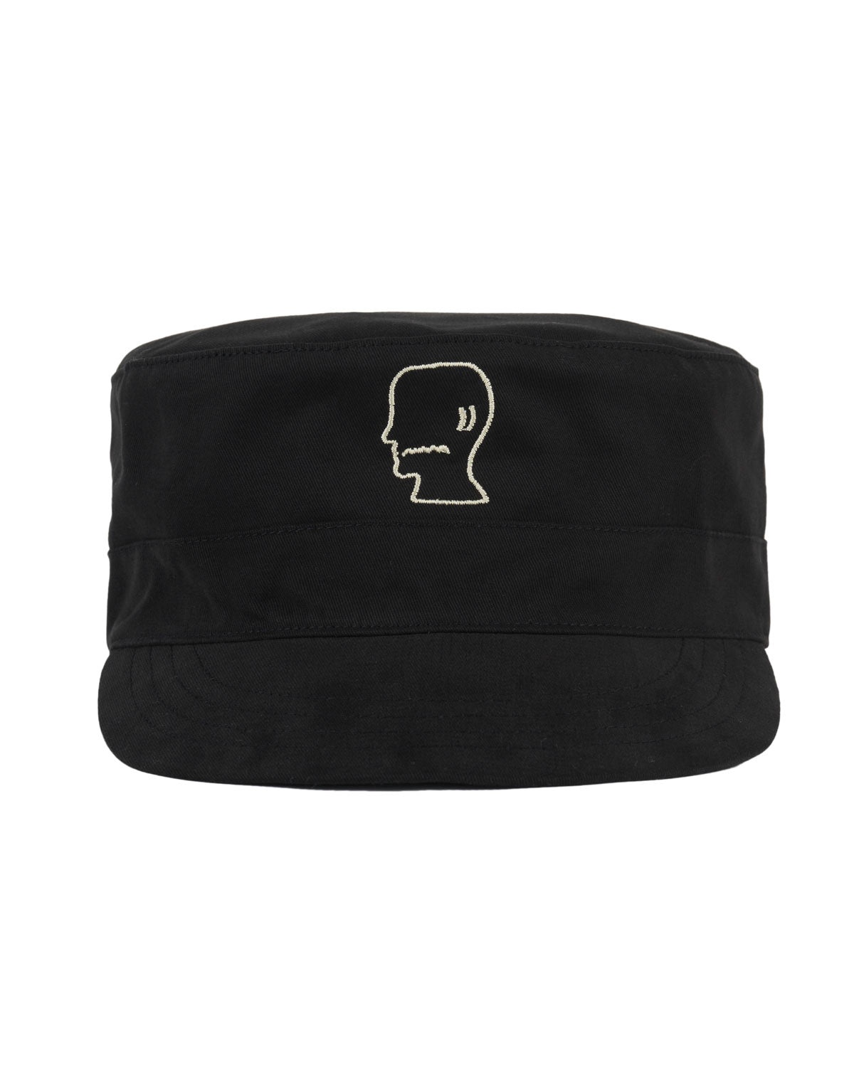 Bandana Back Pillbox Hat - Black - 1