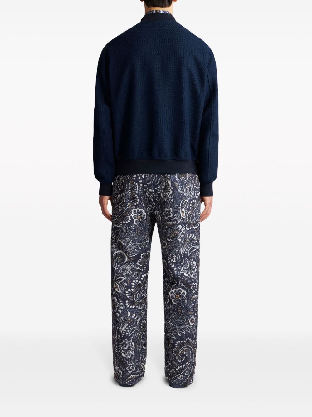 textured cotton bomber jacket - 4