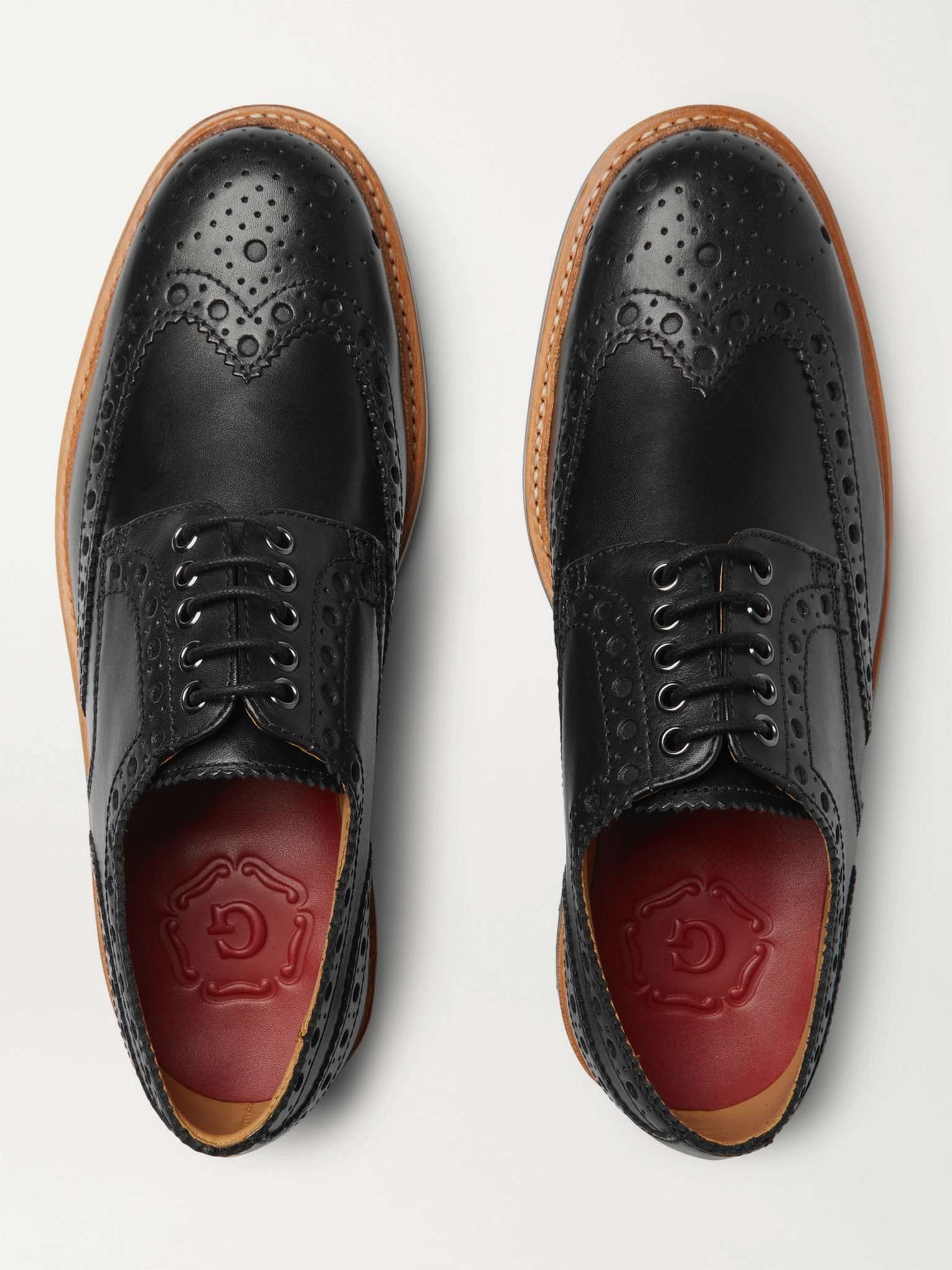 Archie Leather Wingtip Brogues - 8