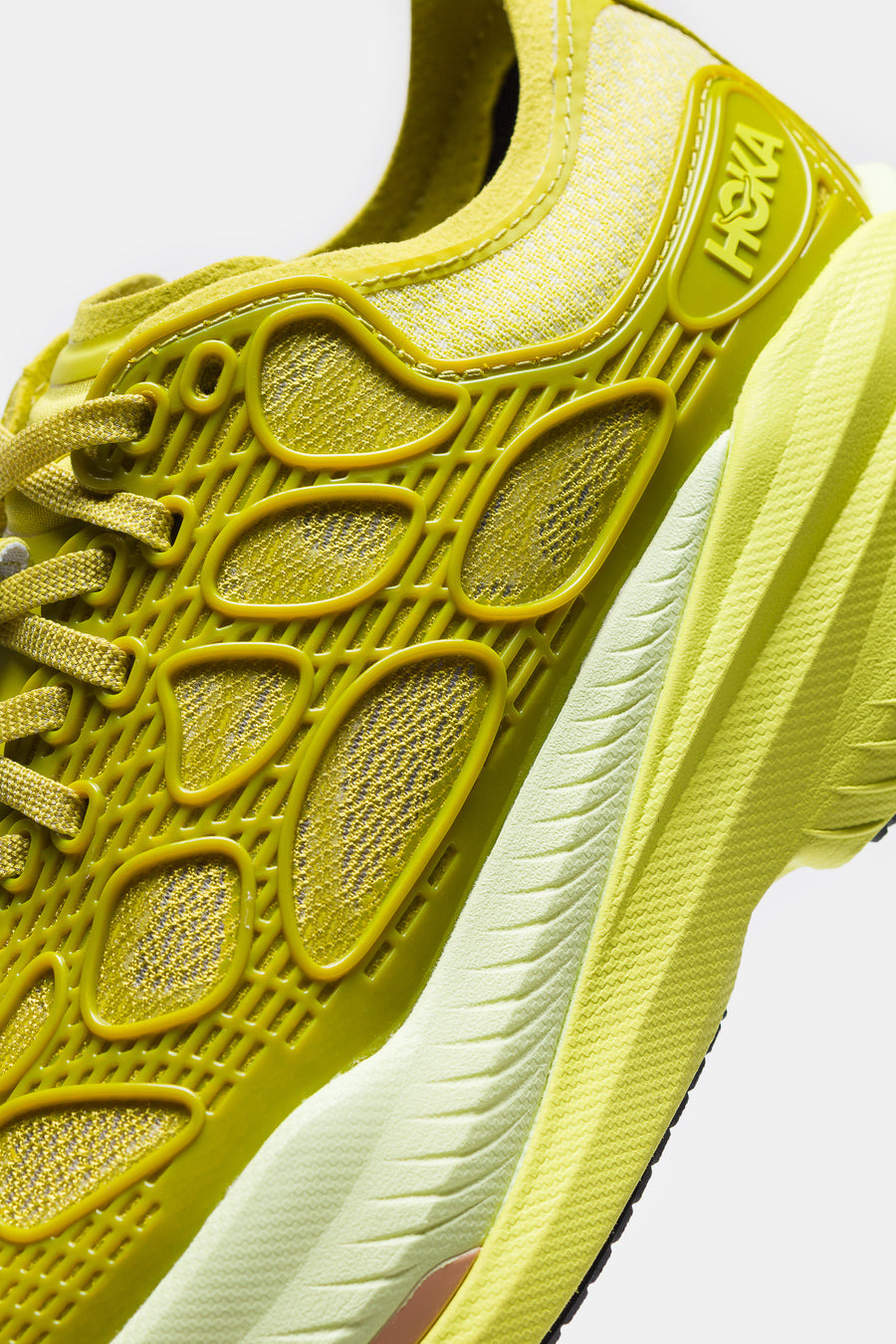 Mach X Caged Sneaker in Pea Green/Hoka Citrus - 5
