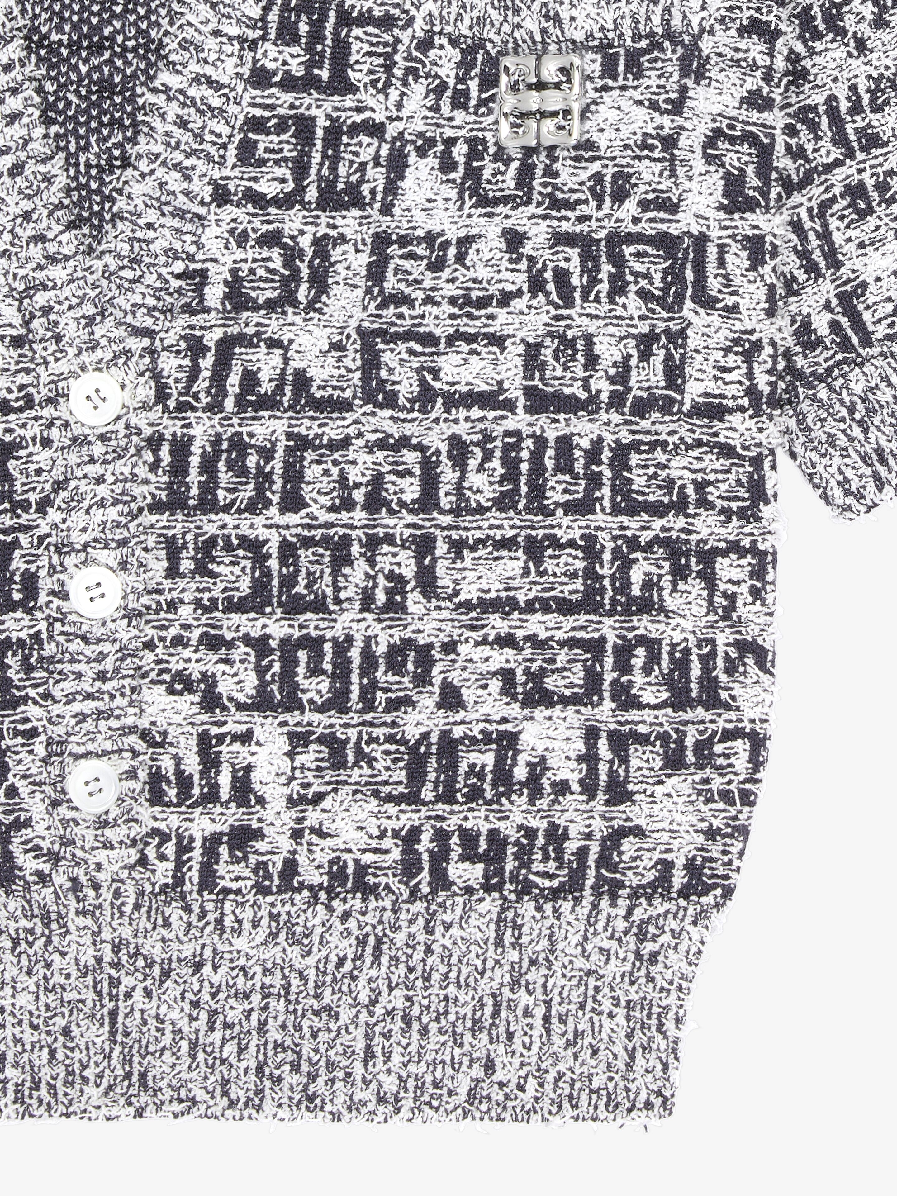 CROPPED CARDIGAN IN 4G TWEED WITH 4G DETAIL - 5