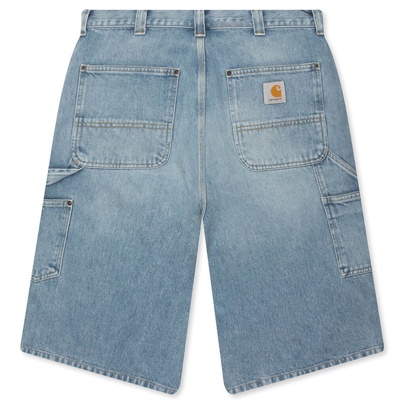 Carhartt WIP OG DOUBLE KNEE SHORT - BLUE HEAVY WORN BLEACHED outlook