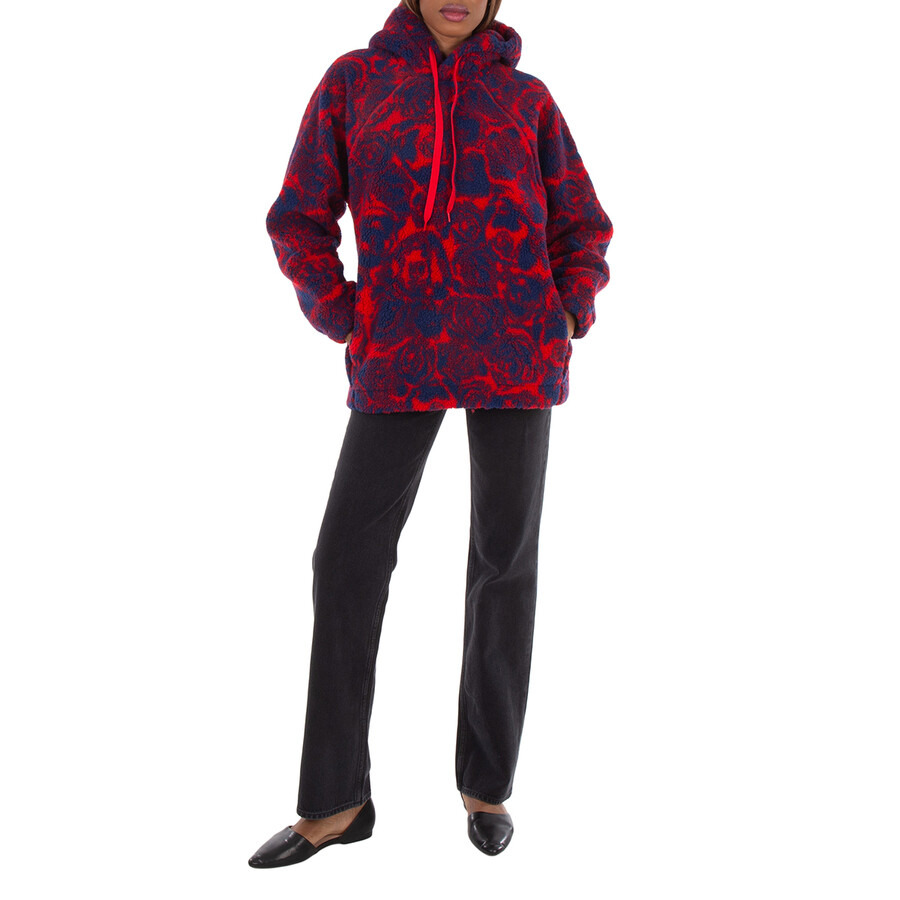Burberry Floral Pattern Drawstring Hoodie - 6