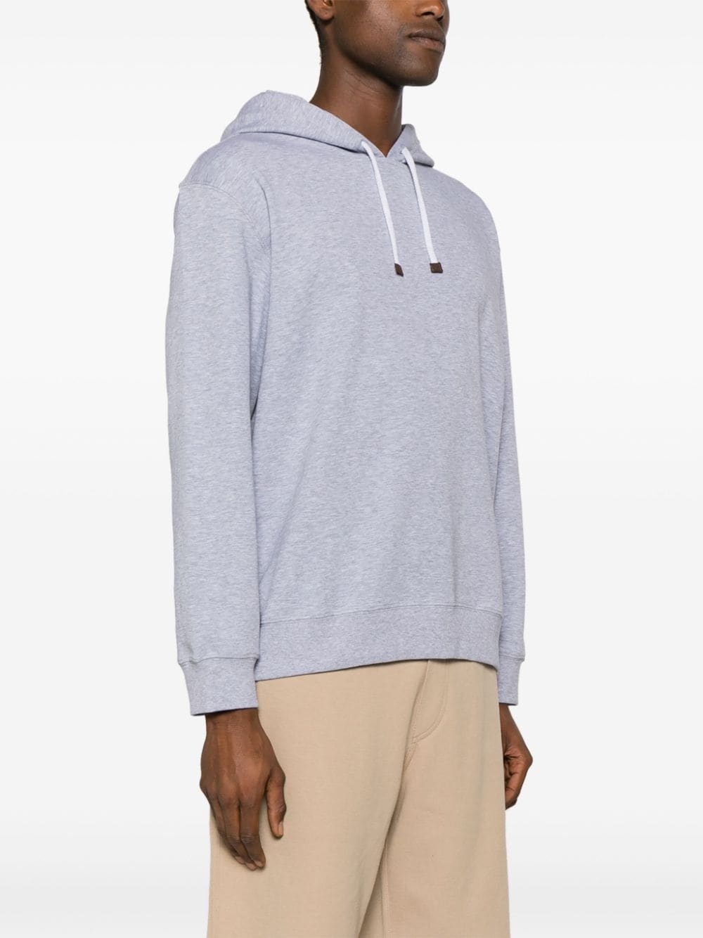 mÃ©lange-effect jersey hoodie - 3